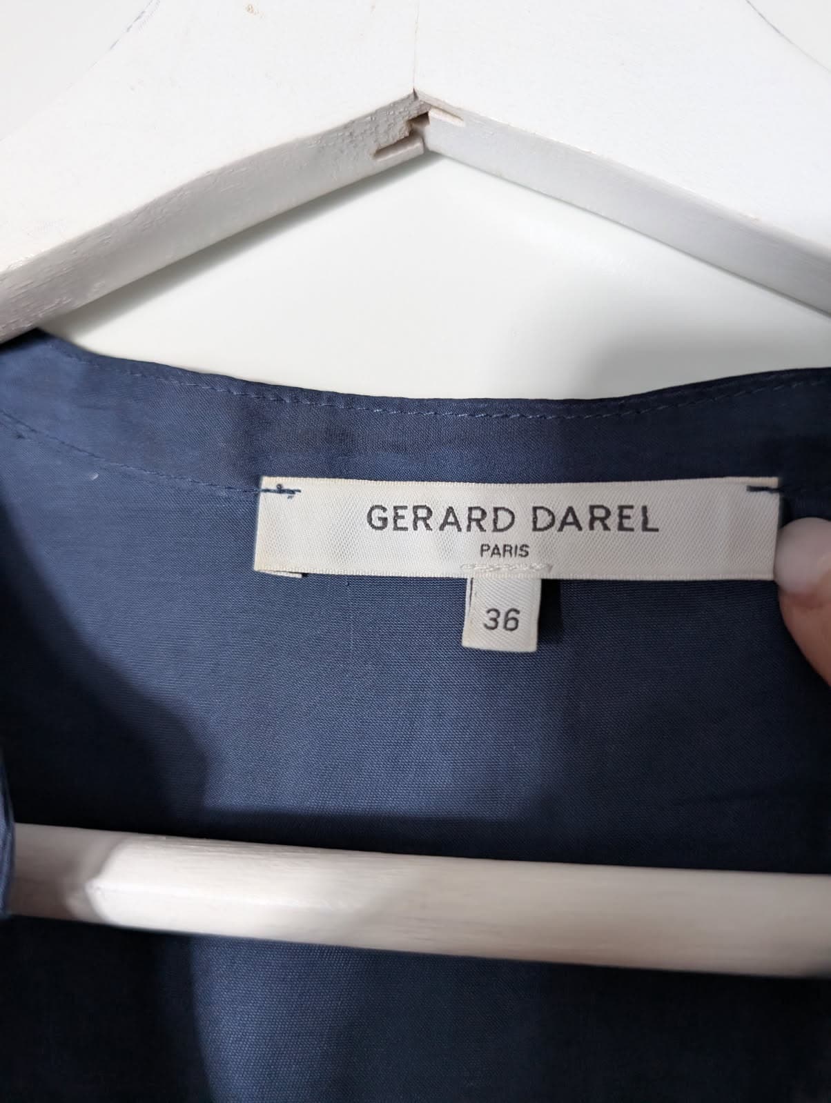 Gerard Darel Ruffle Blouse Blue EU 36 — photo 4 of 7