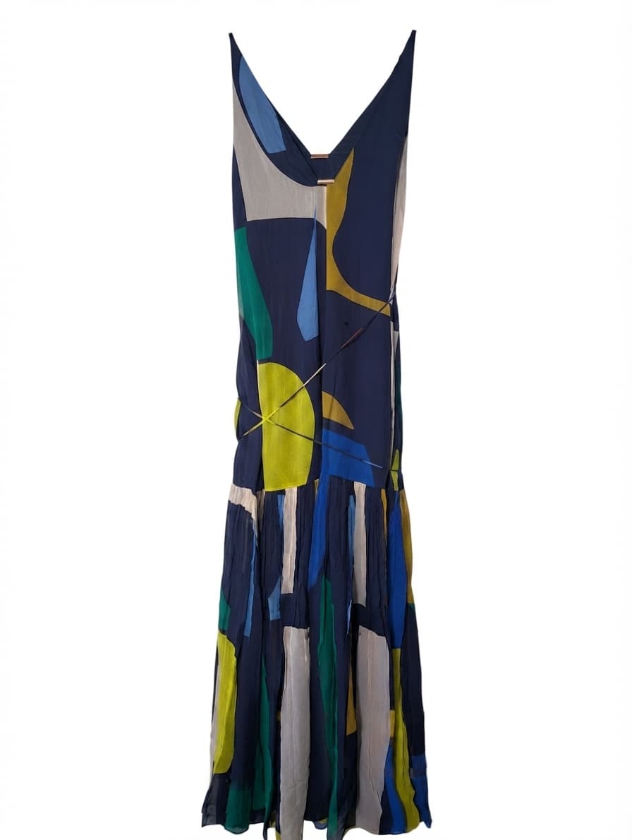Ginger & Smart Abstract Print V-Neck Maxi Dress Size L — photo 1 of 8