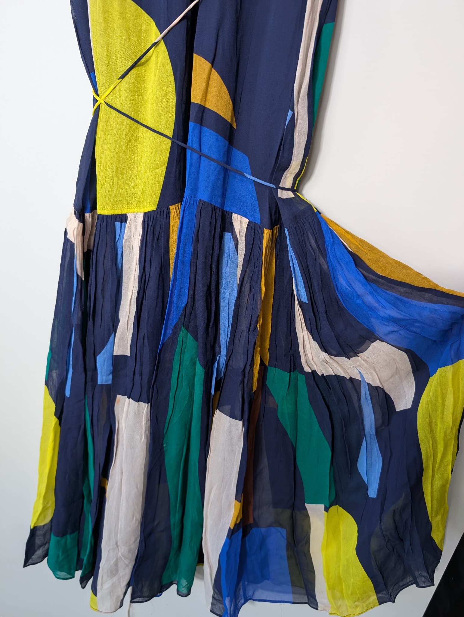 Ginger & Smart Abstract Print V-Neck Maxi Dress Size L — photo 3 of 8