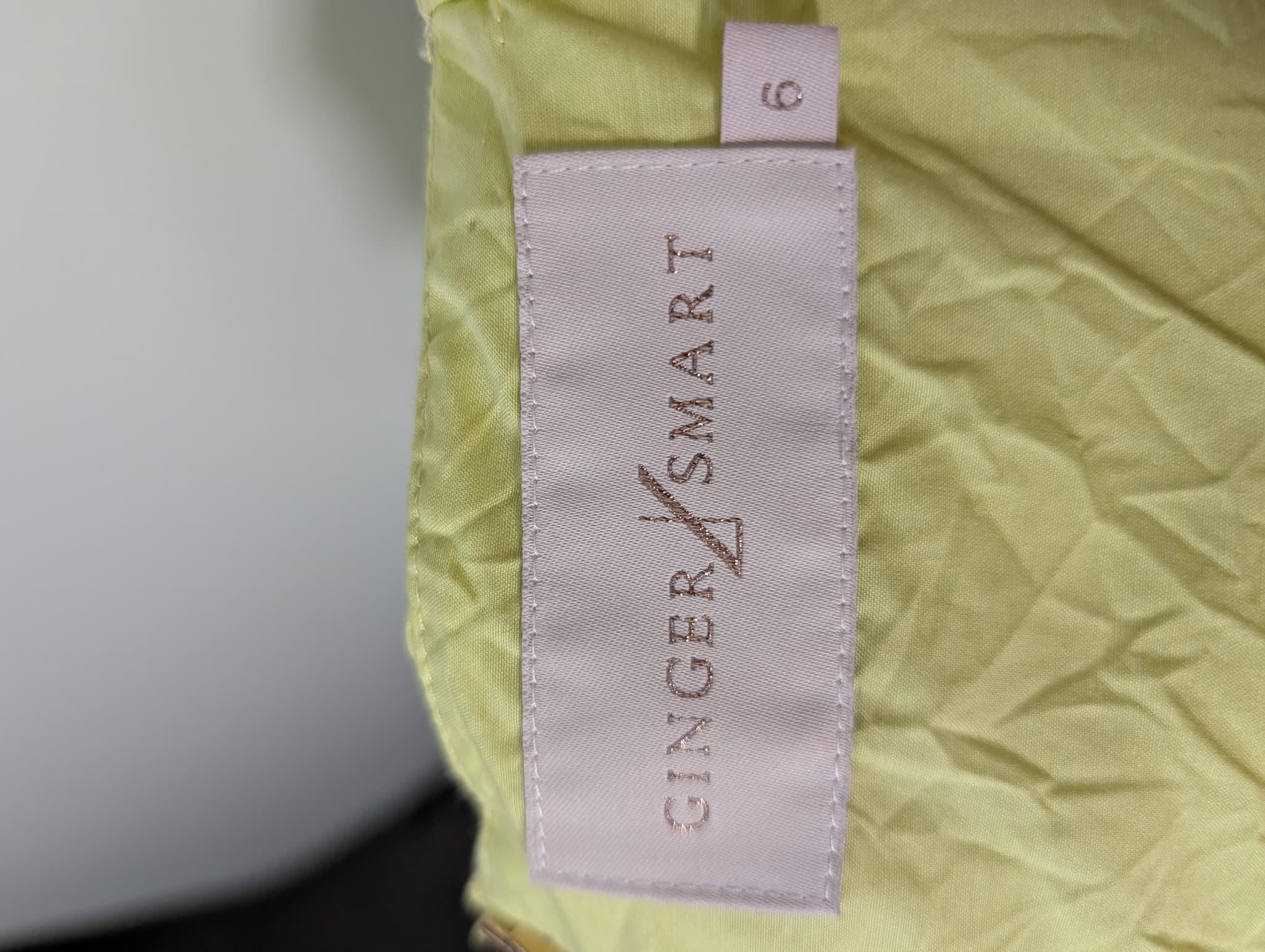 Ginger & Smart Asymmetric Midi Dress Yellow Size 6 — photo 6 of 8
