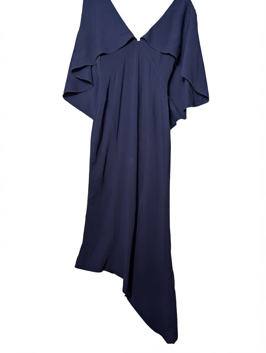 Ginger & Smart Asymmetrical Cape Dress Navy Blue Size:8 — photo 1 of 8