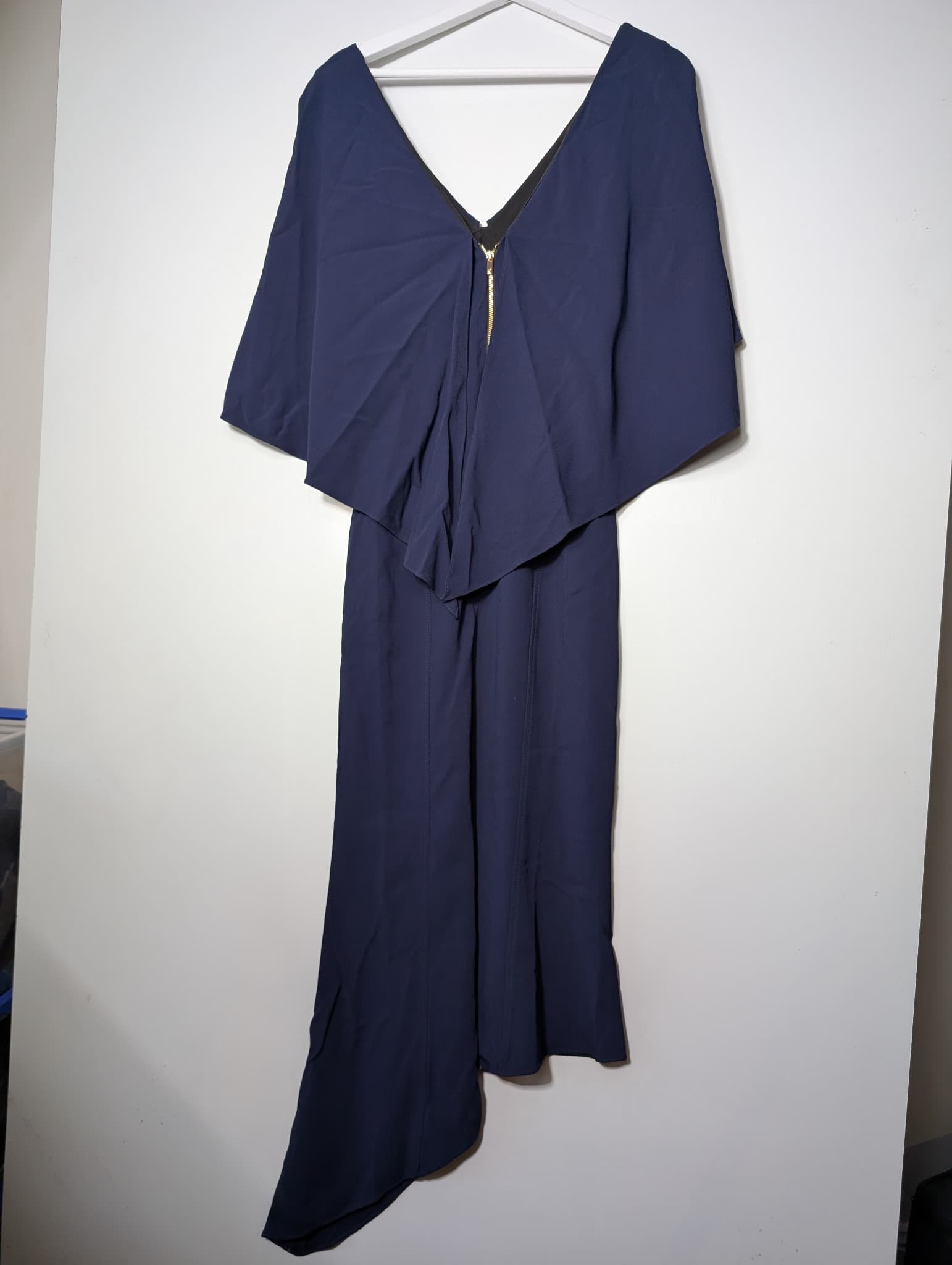 Ginger & Smart Asymmetrical Cape Dress Navy Blue Size:8 — photo 4 of 8
