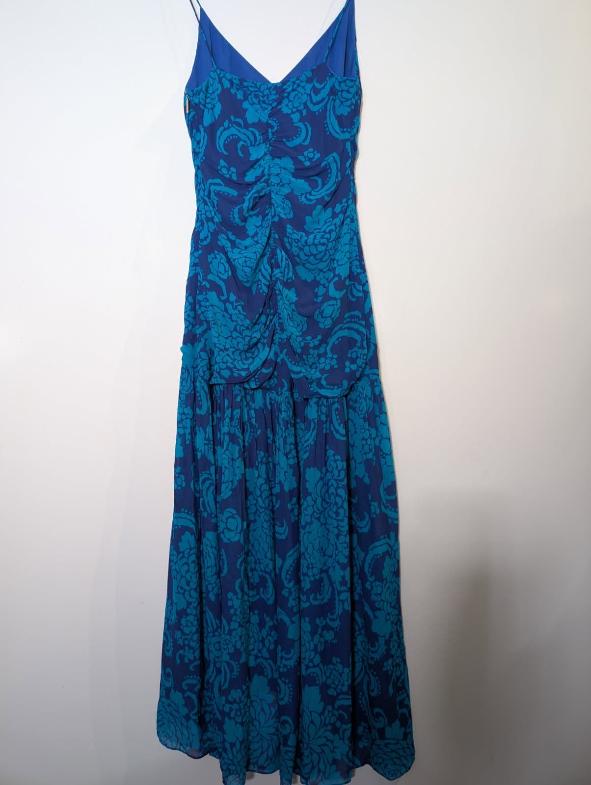 Ginger & Smart Blue Floral Ruched Maxi Dress — photo 4 of 5