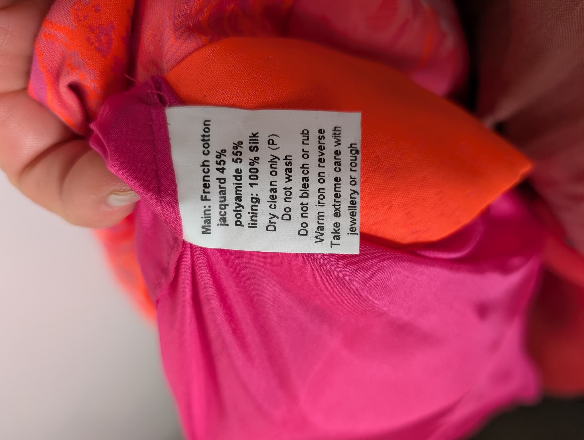 Ginger & Smart Floral Jacquard Shift Dress Pink & Orange AU 12 — photo 7 of 8
