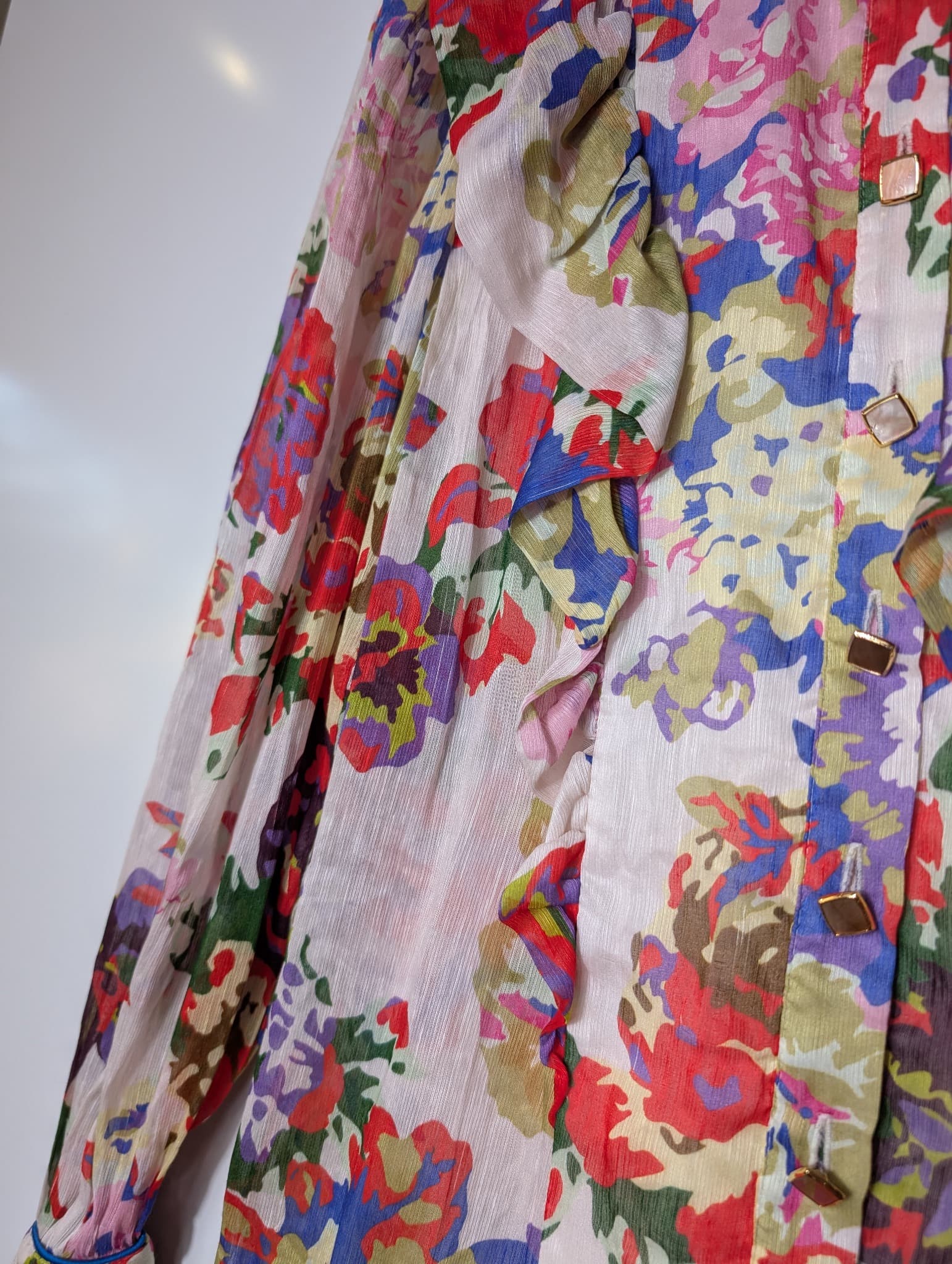 Ginger & Smart Floral Ruffle Blouse Multicolour Women's Size M — photo 2 of 8