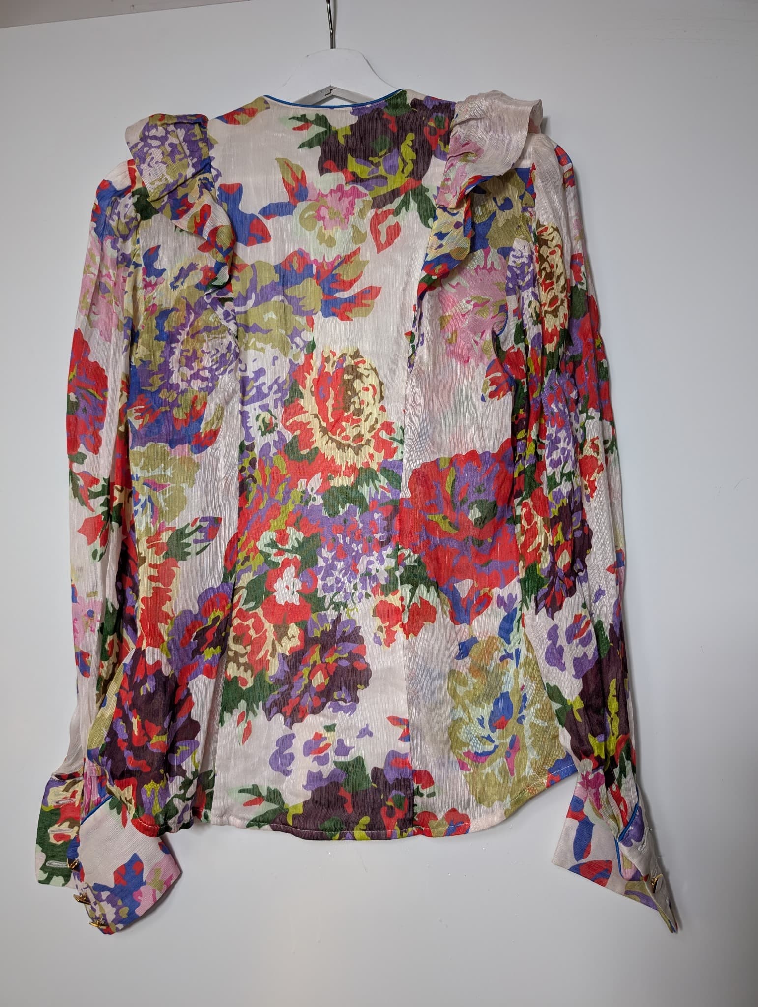 Ginger & Smart Floral Ruffle Blouse Multicolour Women's Size M — photo 4 of 8