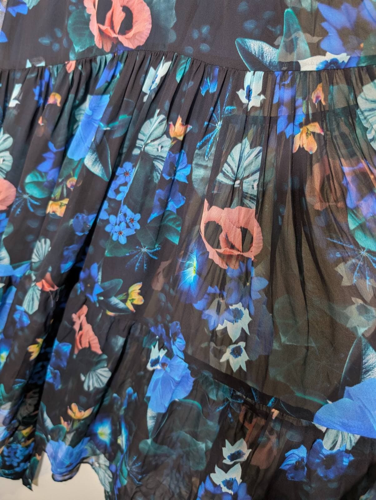 Ginger & Smart Floral Silk Chiffon Midi Dress - Size 8 — photo 3 of 8