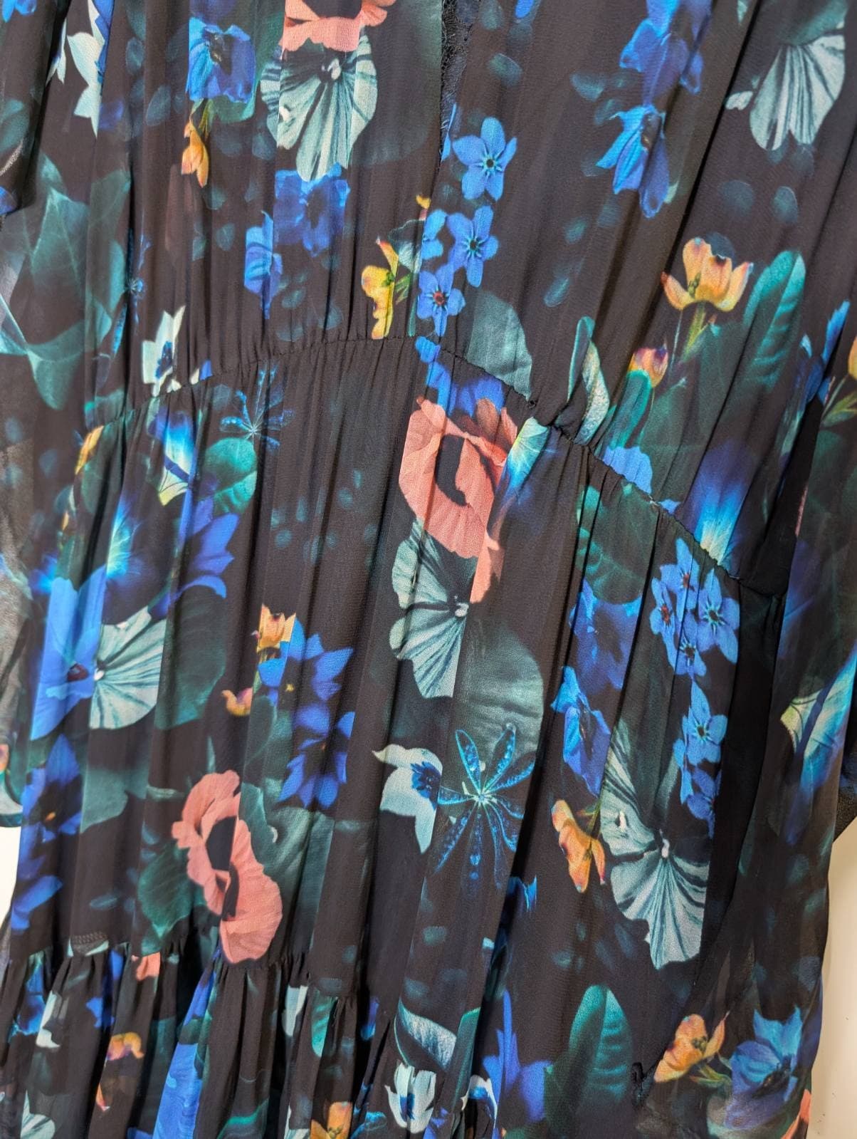 Ginger & Smart Floral Silk Chiffon Midi Dress - Size 8 — photo 6 of 8