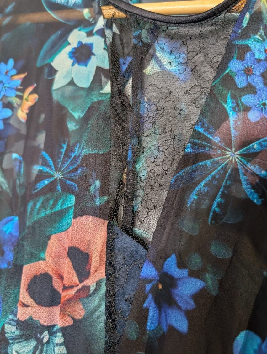 Ginger & Smart Floral Silk Chiffon Midi Dress - Size 8 — photo 7 of 8