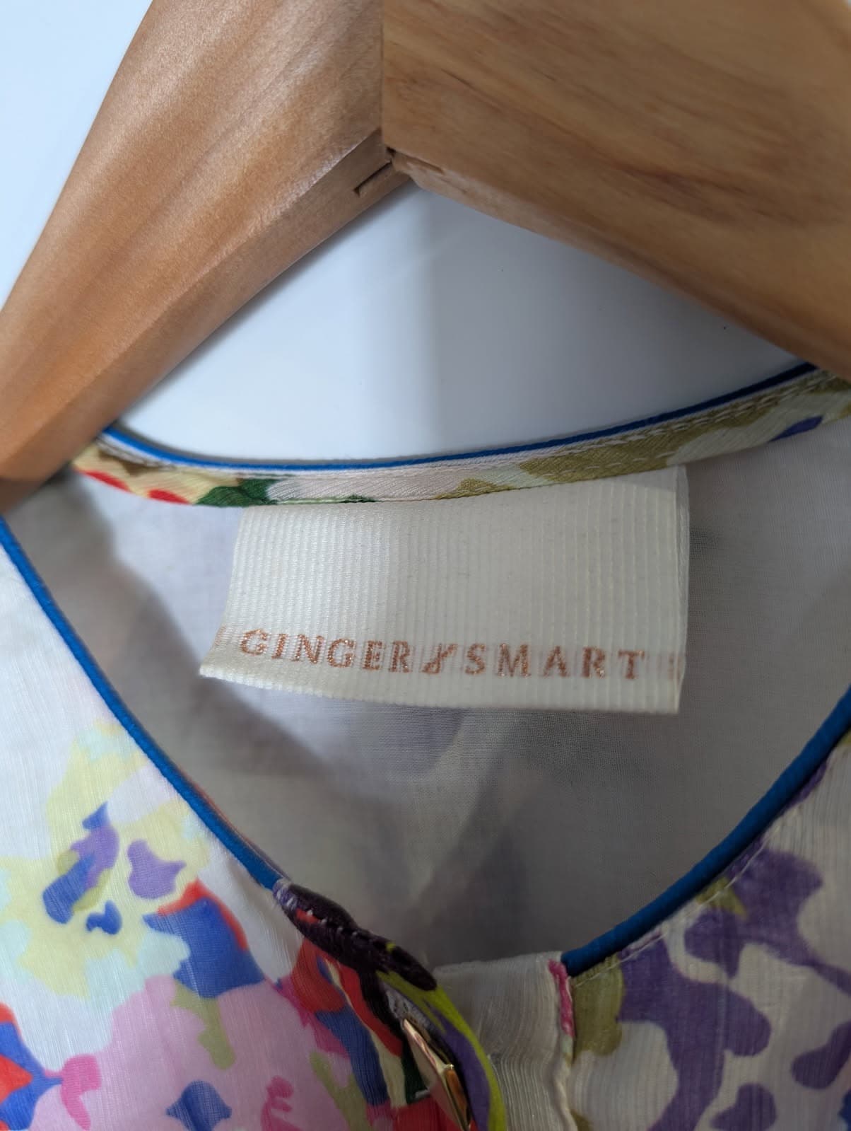 Ginger & Smart Floral Silk Ruffle Blouse - Size L — photo 7 of 7