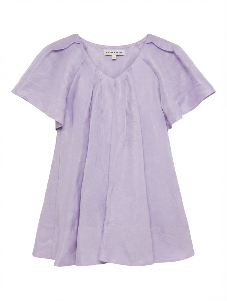 Ginger & Smart Flutter Sleeve Blouse Lavender Women's Size 8 — photo 1 of 7