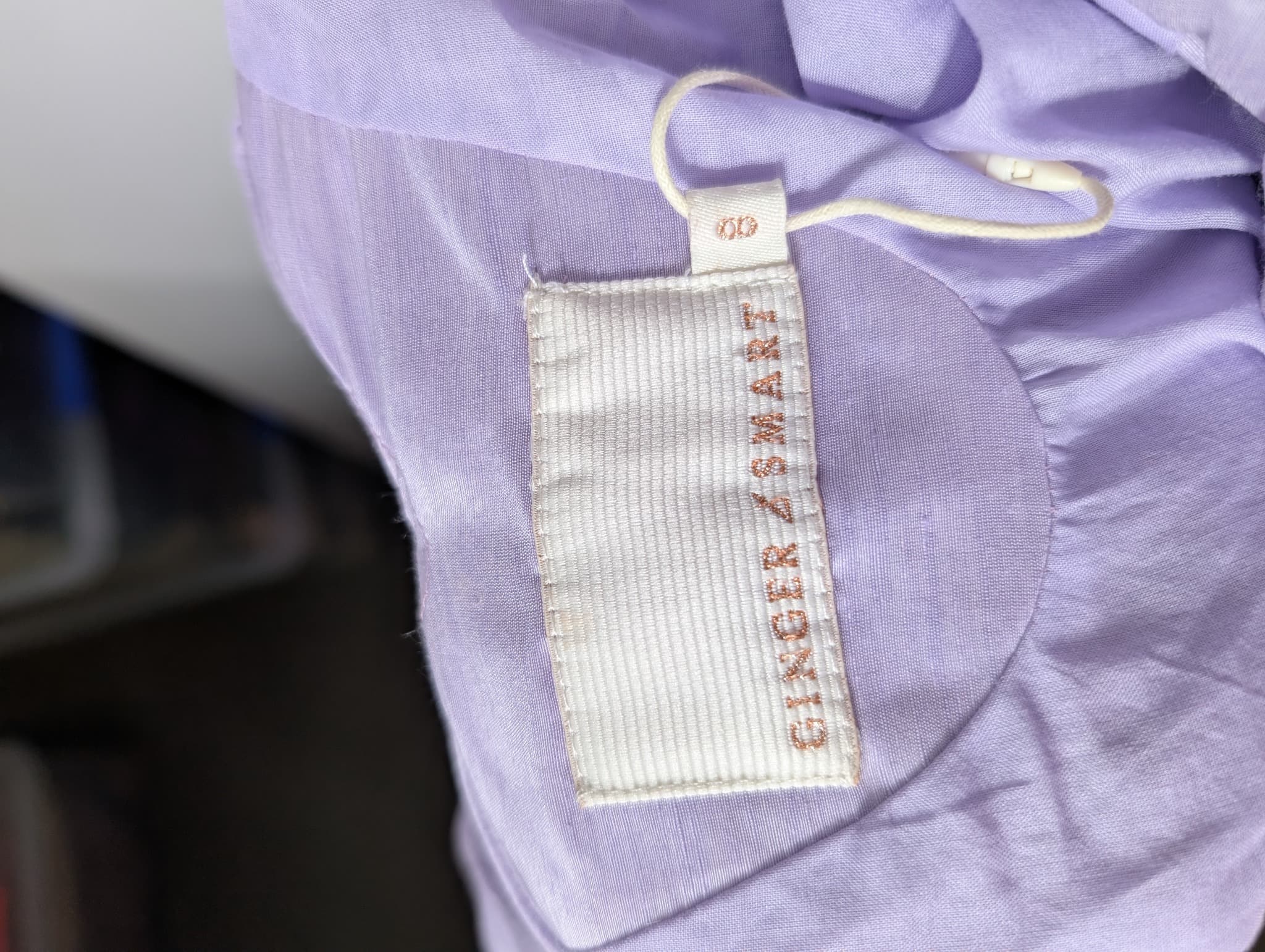Ginger & Smart Flutter Sleeve Blouse Lavender Women's Size 8 — photo 7 of 7