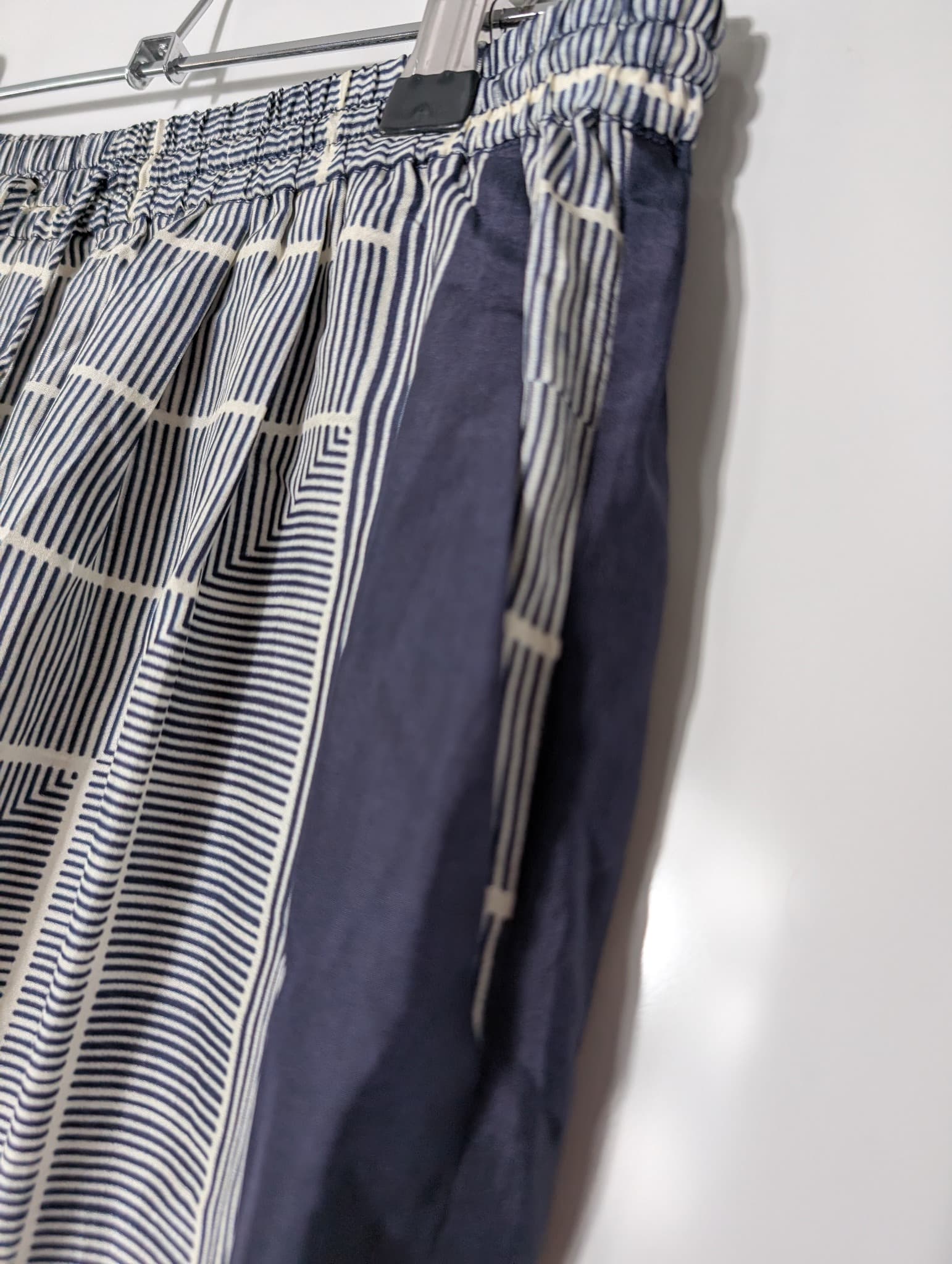Ginger & Smart Geometric Print Wide-Leg Pants Navy White Size 8 — photo 3 of 9