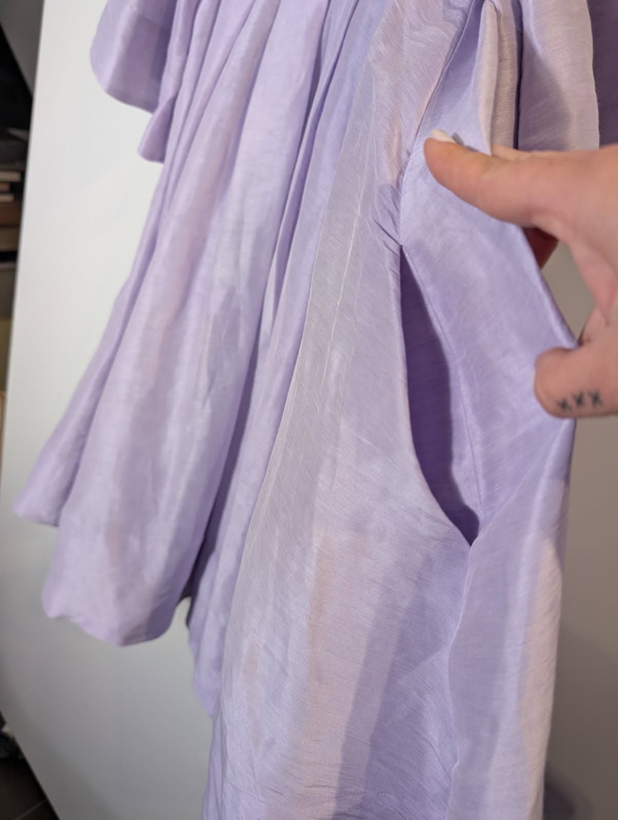 Ginger & Smart Lavender Pleated Flutter Sleeve Mini Dress - Size 8 — photo 4 of 6