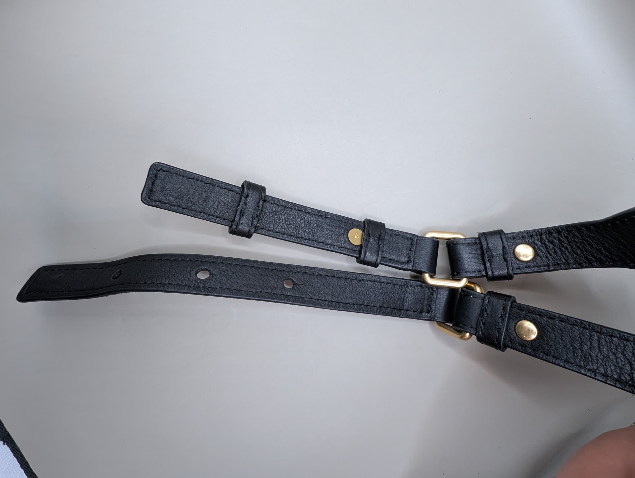 Ginger & Smart Leather Bag Strap Black Gold Hardware Size S — photo 5 of 7