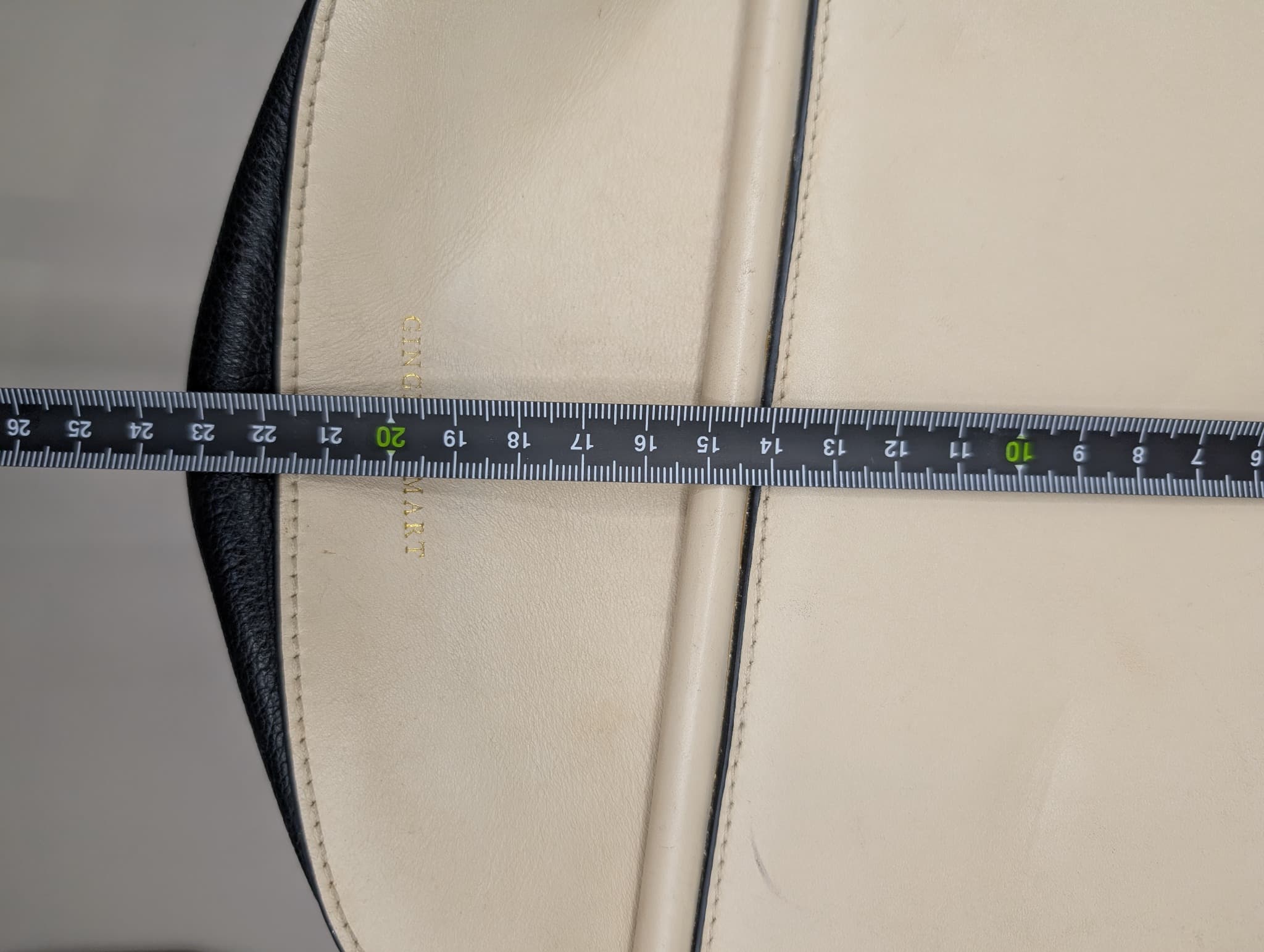 Ginger & Smart Leather Saddle Crossbody Bag Cream & Navy — photo 8 of 8