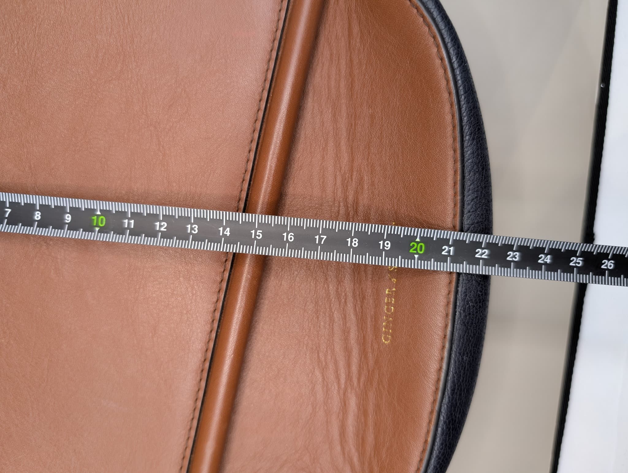 Ginger & Smart Leather Saddle Crossbody Bag Navy and Tan — photo 7 of 8