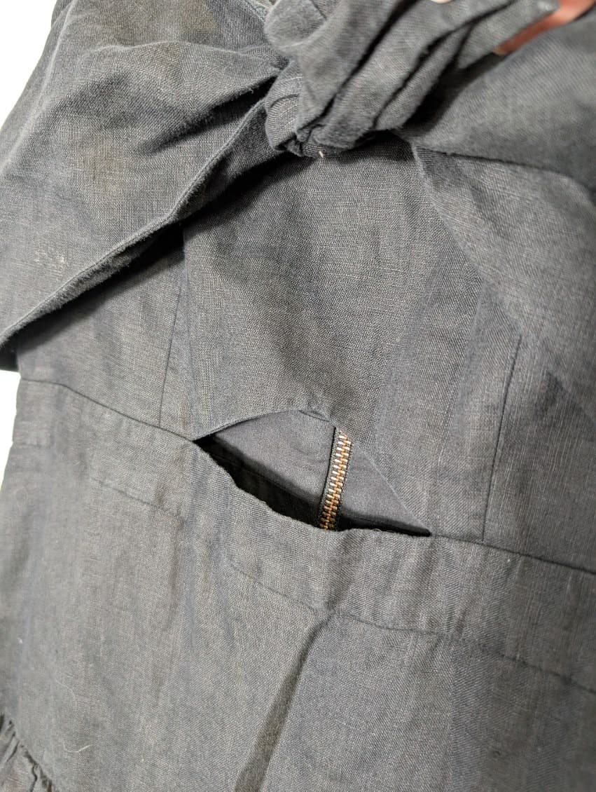 Ginger & Smart Linen Tiered Midi Dress - Black Size 8 — photo 2 of 7