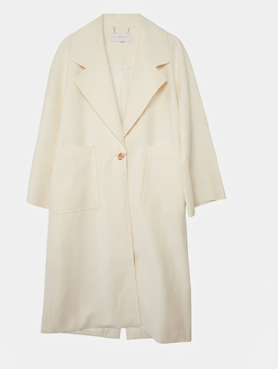 Ginger & Smart Longline Coat Cream Size 4 — photo 1 of 7
