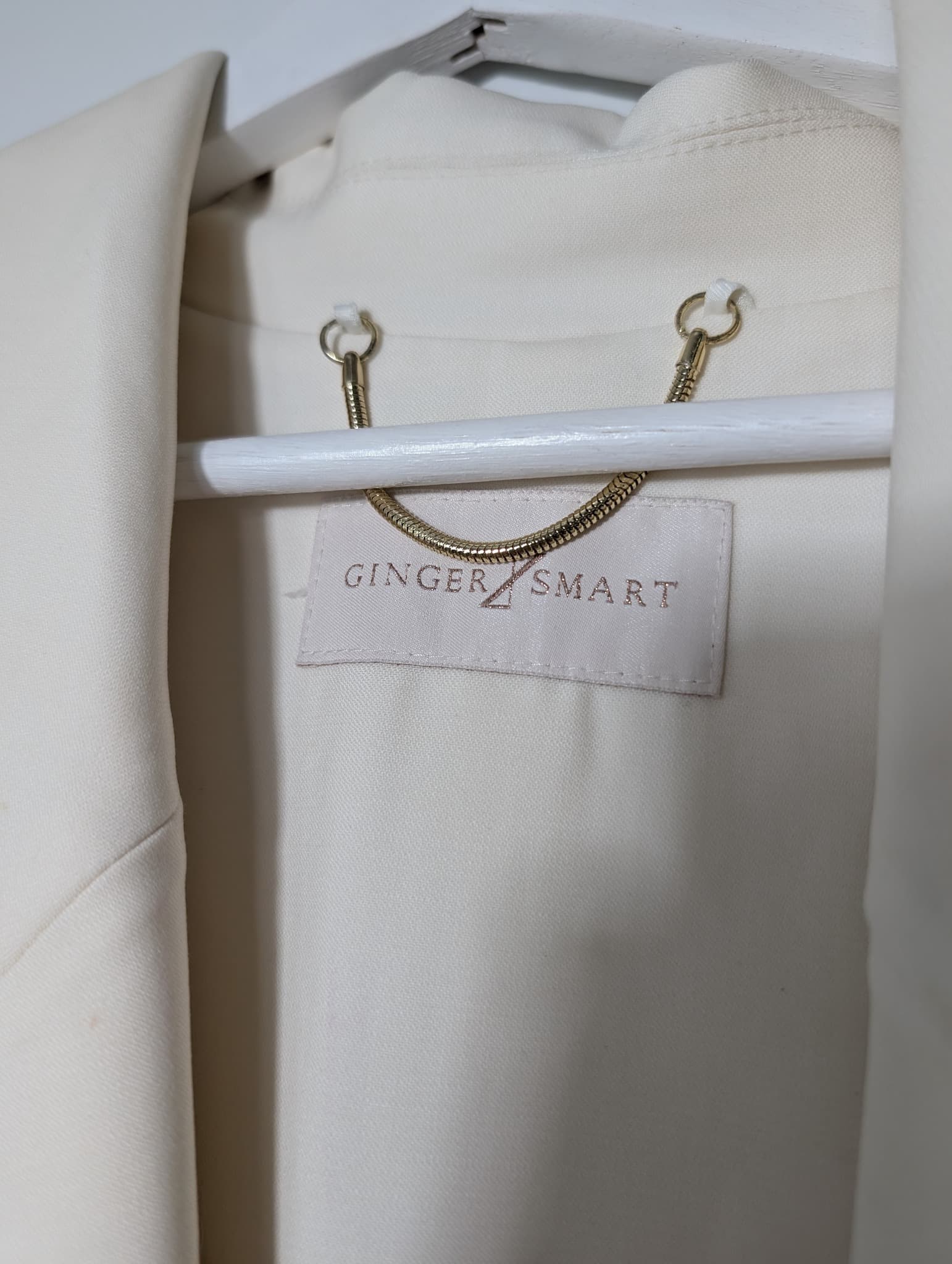 Ginger & Smart Longline Coat Cream Size 4 — photo 4 of 7