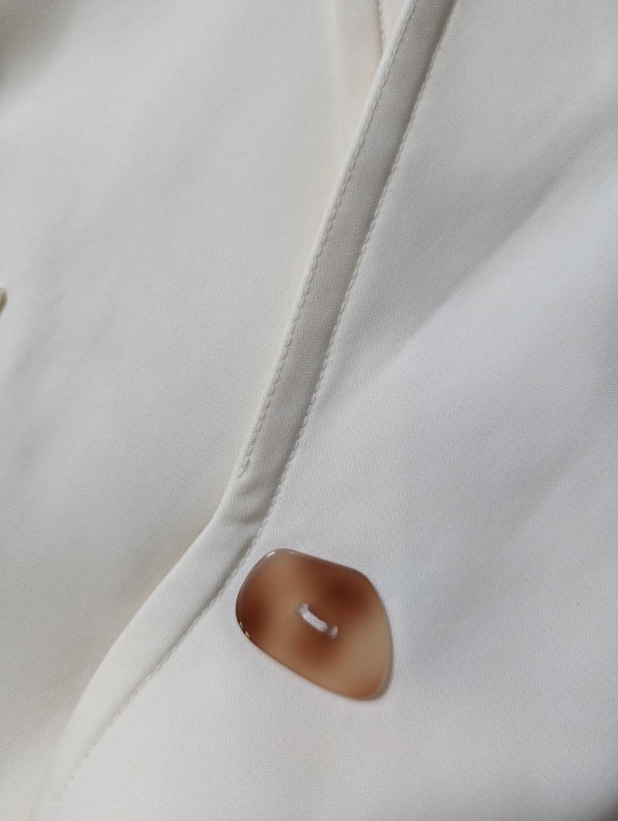 Ginger & Smart Longline Coat Cream With Gold Chain Detail — photo 6 of 7