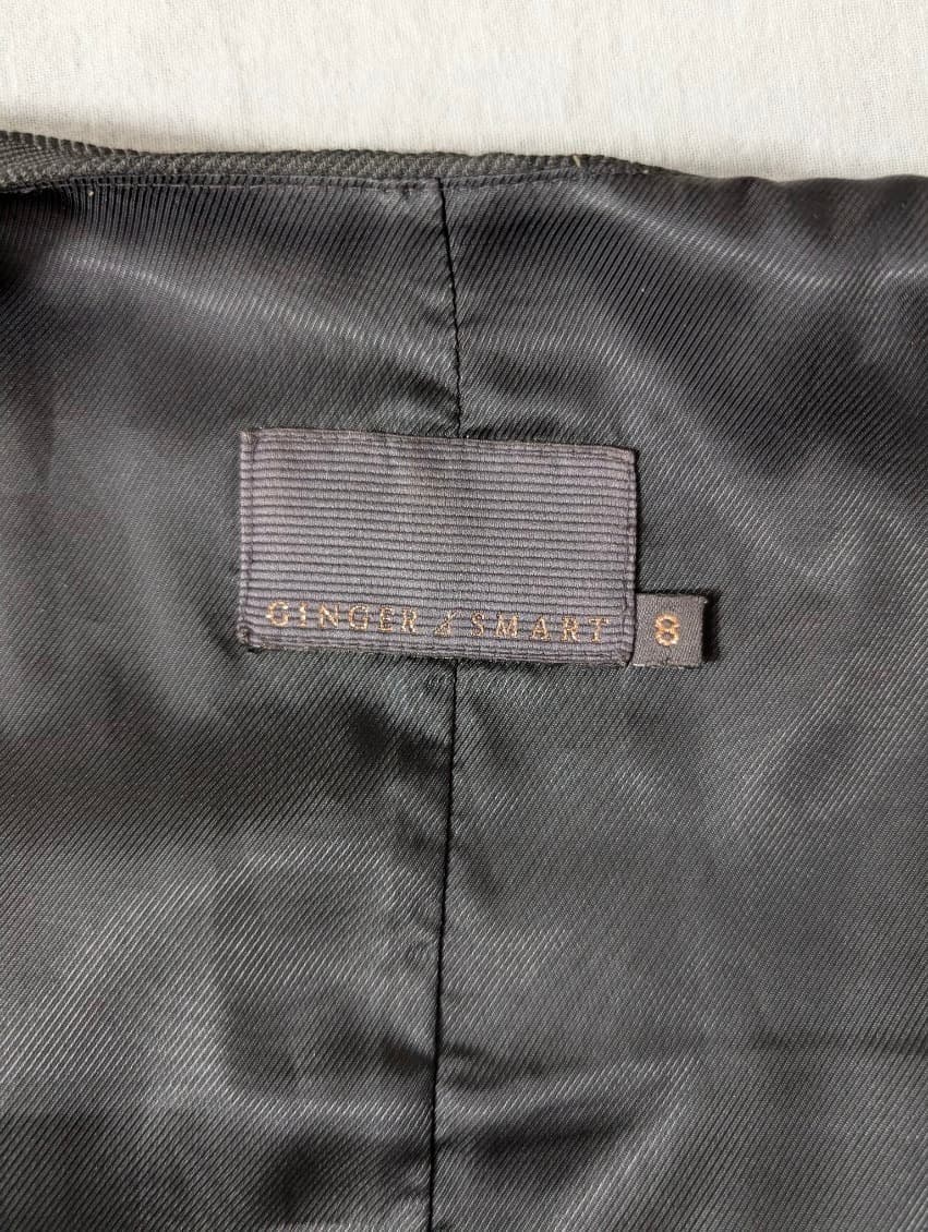 Ginger & Smart Longline Pinstripe Sleeveless Vest Coat - Size 8 — photo 5 of 7