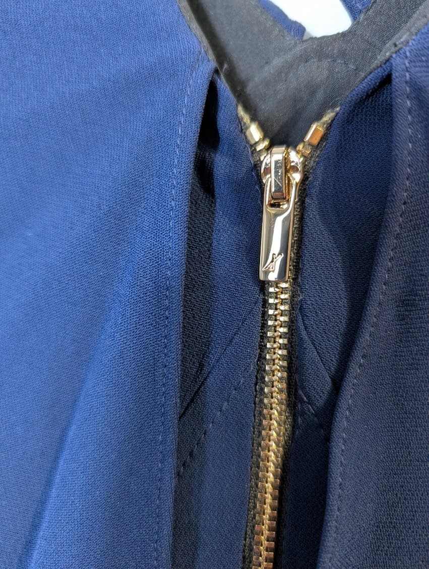 Ginger & Smart Navy Blue Maxi Dress - Elegant V-Neck Cape Detail — photo 8 of 9