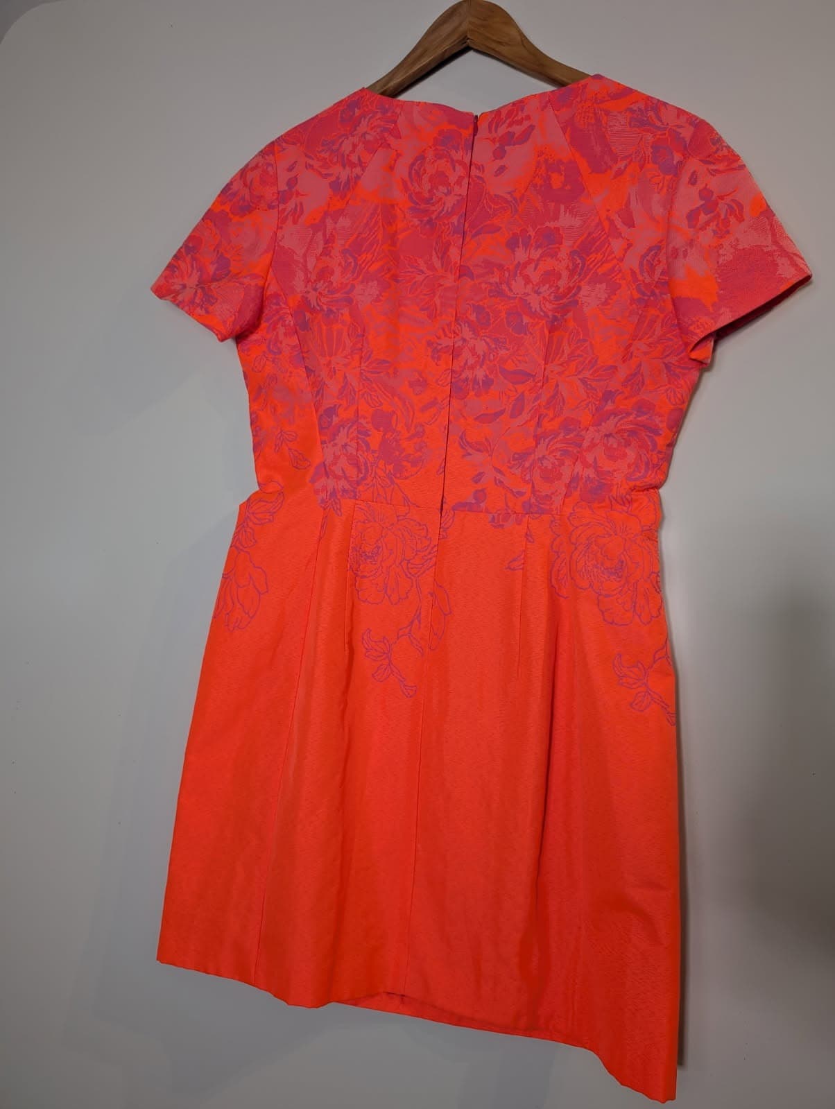 Ginger & Smart Neon Orange Floral Jacquard Dress - Size AU 12 — photo 2 of 7