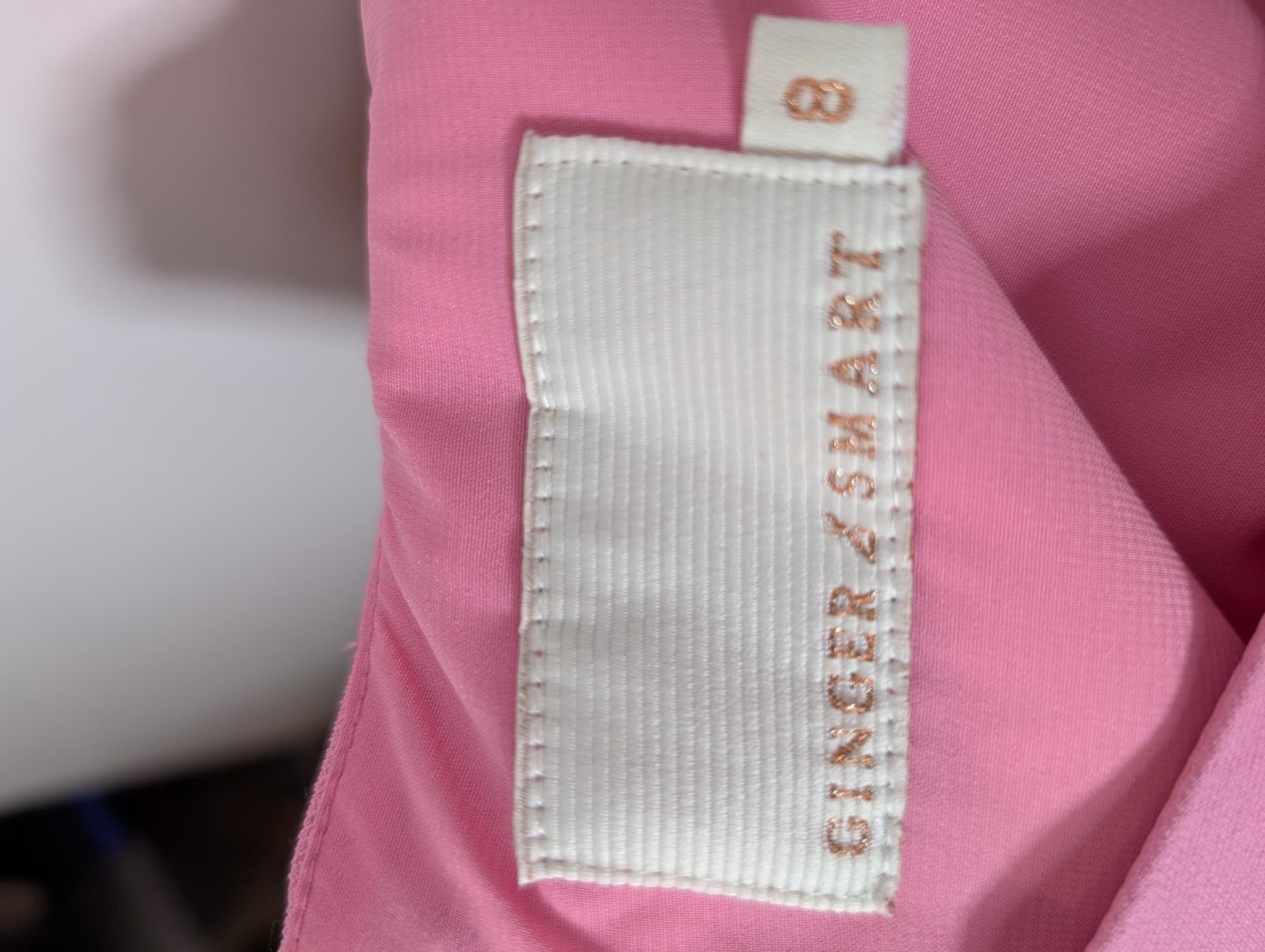 Ginger & Smart Peplum Midi Dress Pink Size 8 — photo 6 of 6