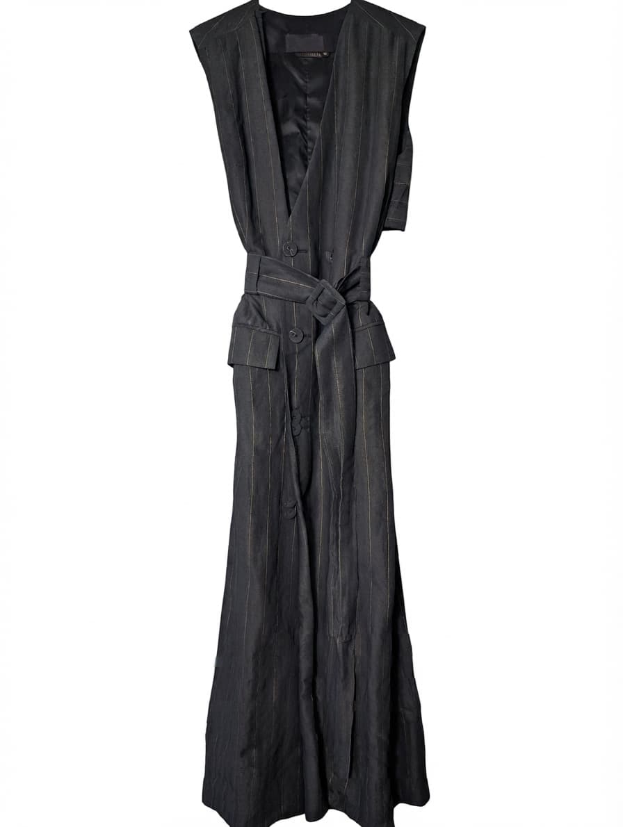 Ginger & Smart Pinstripe Sleeveless Trench Dress Size 8 — photo 1 of 7