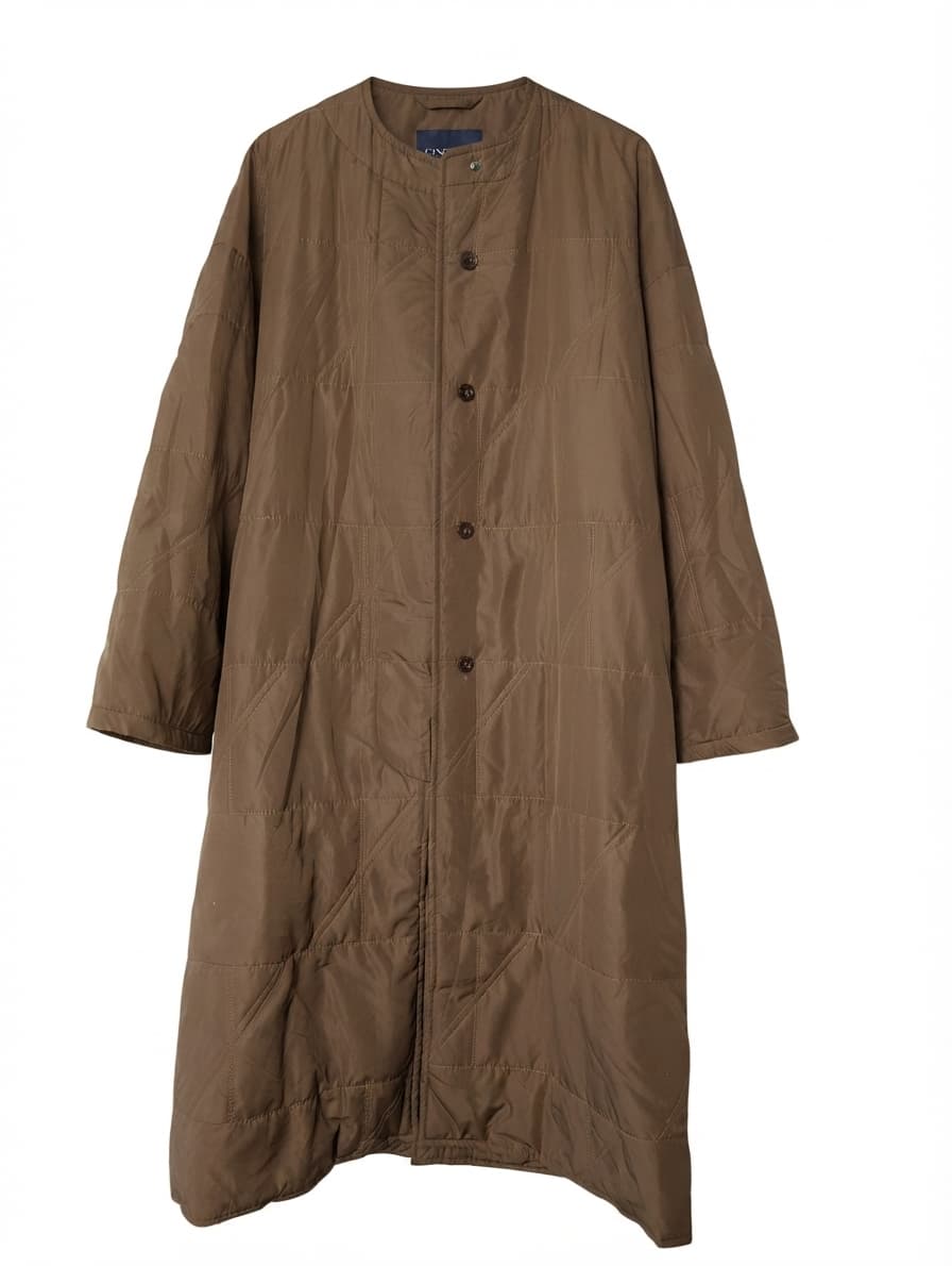 Ginger & Smart Quilted Long Coat Brown Size 8 — photo 1 of 8