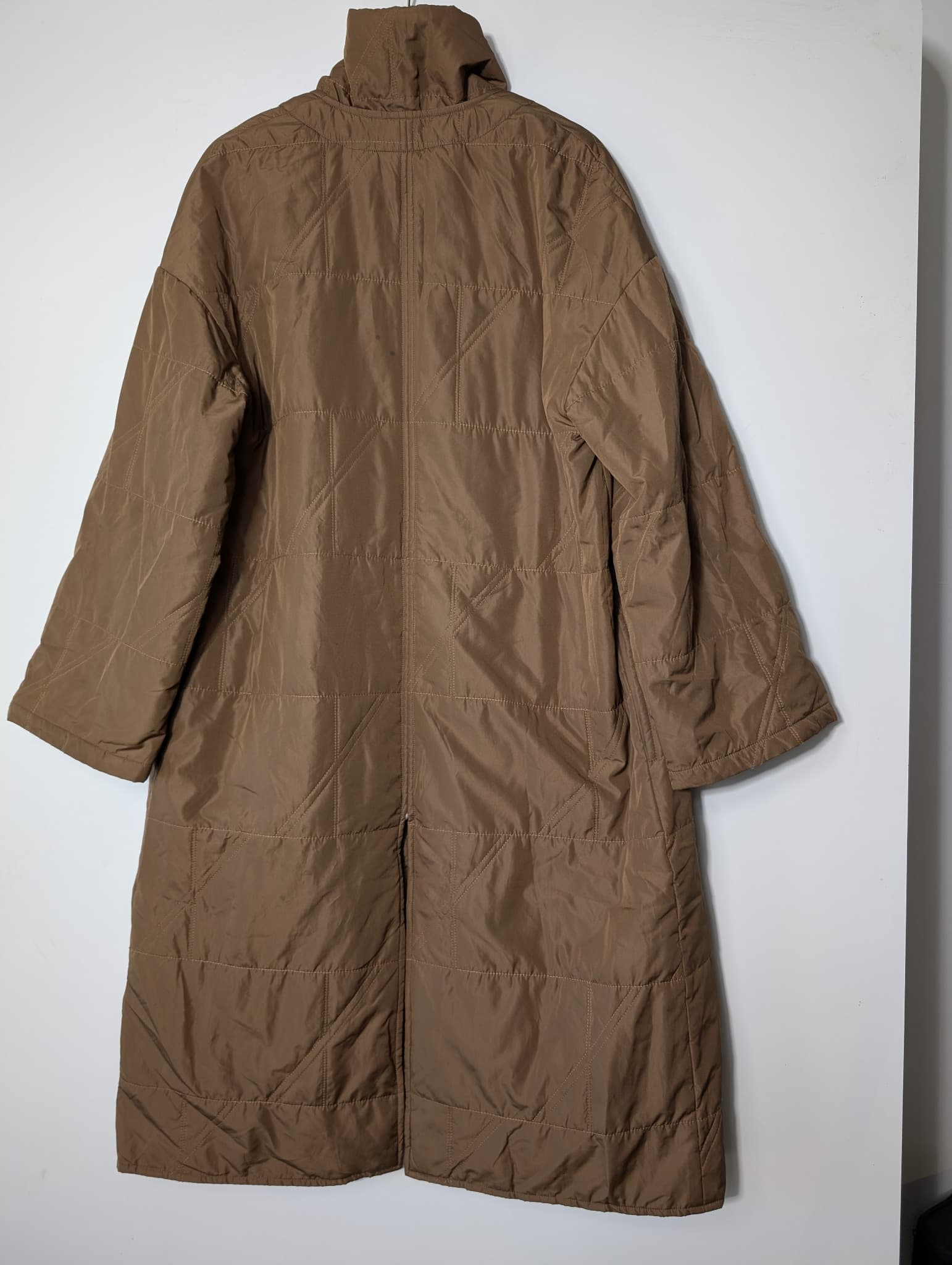 Ginger & Smart Quilted Long Coat Brown Size 8 — photo 4 of 8
