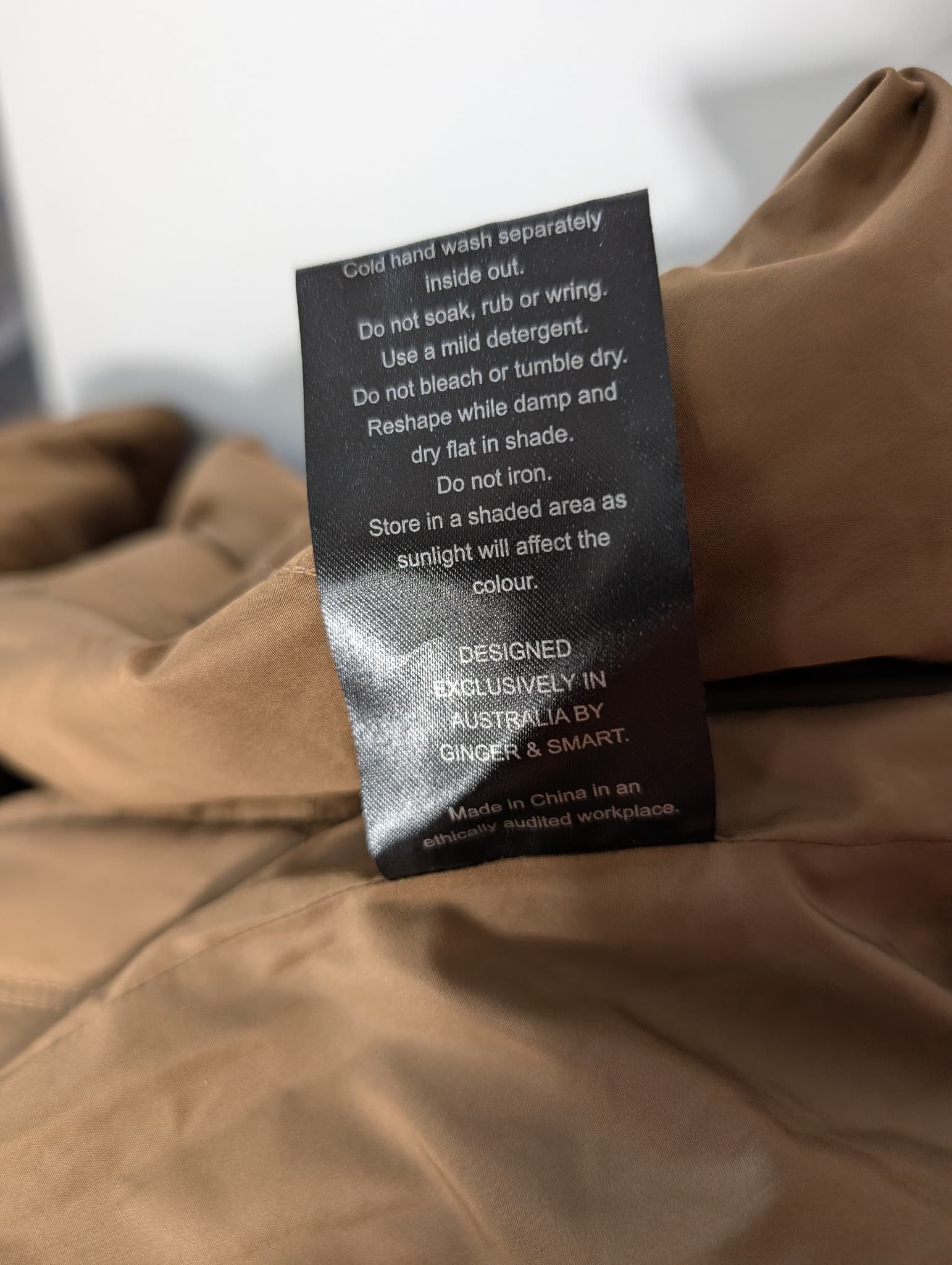 Ginger & Smart Quilted Long Coat Brown Size 8 — photo 8 of 8