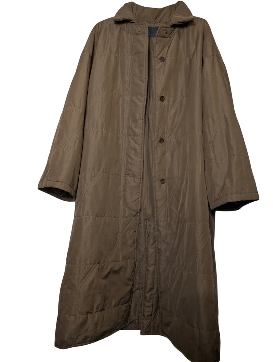 Ginger & Smart Quilted Long Coat - Brown Size S — photo 1 of 6