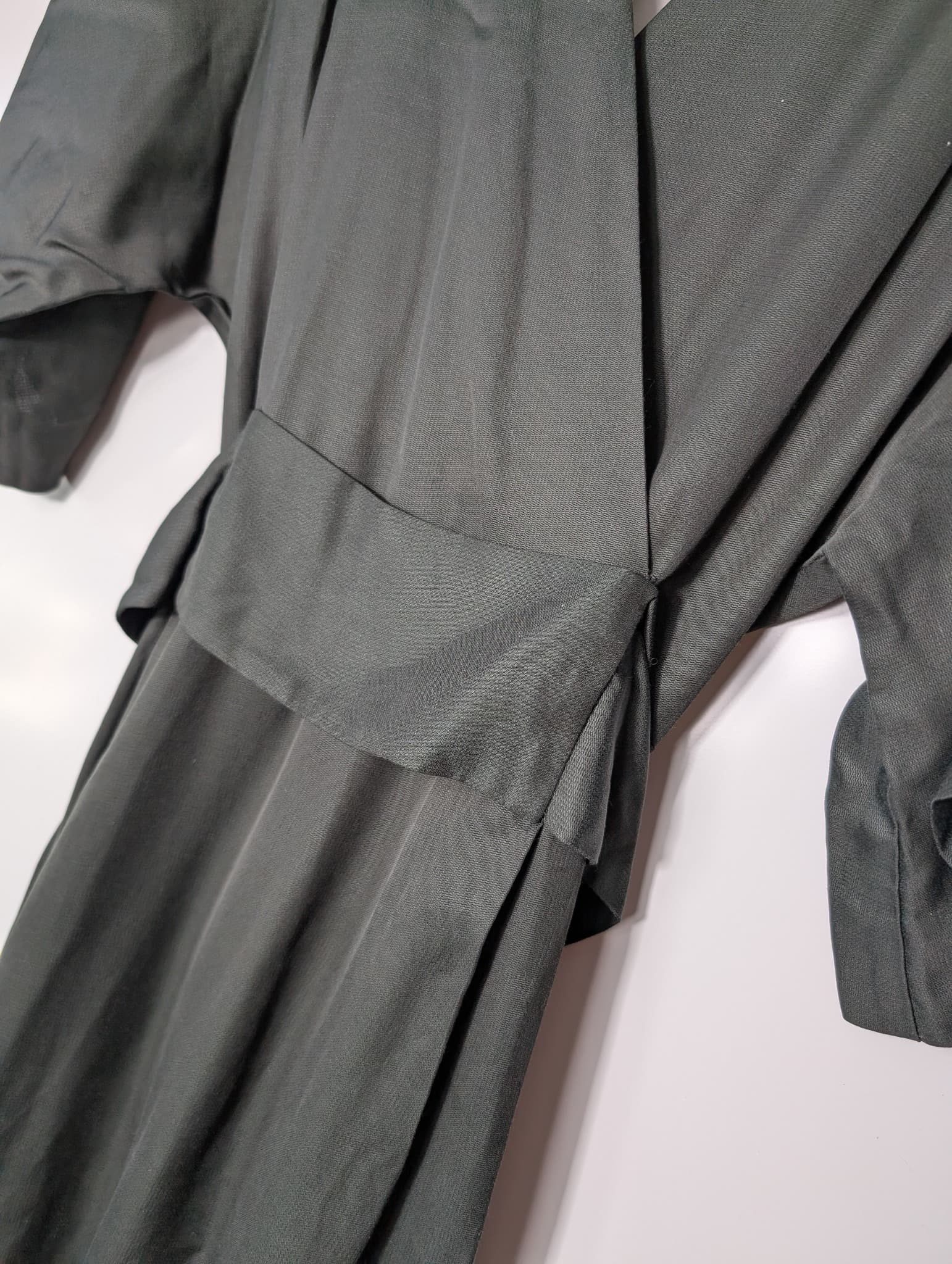 Ginger & Smart Satin Wrap Midi Dress Dark Green Size 8 — photo 2 of 8