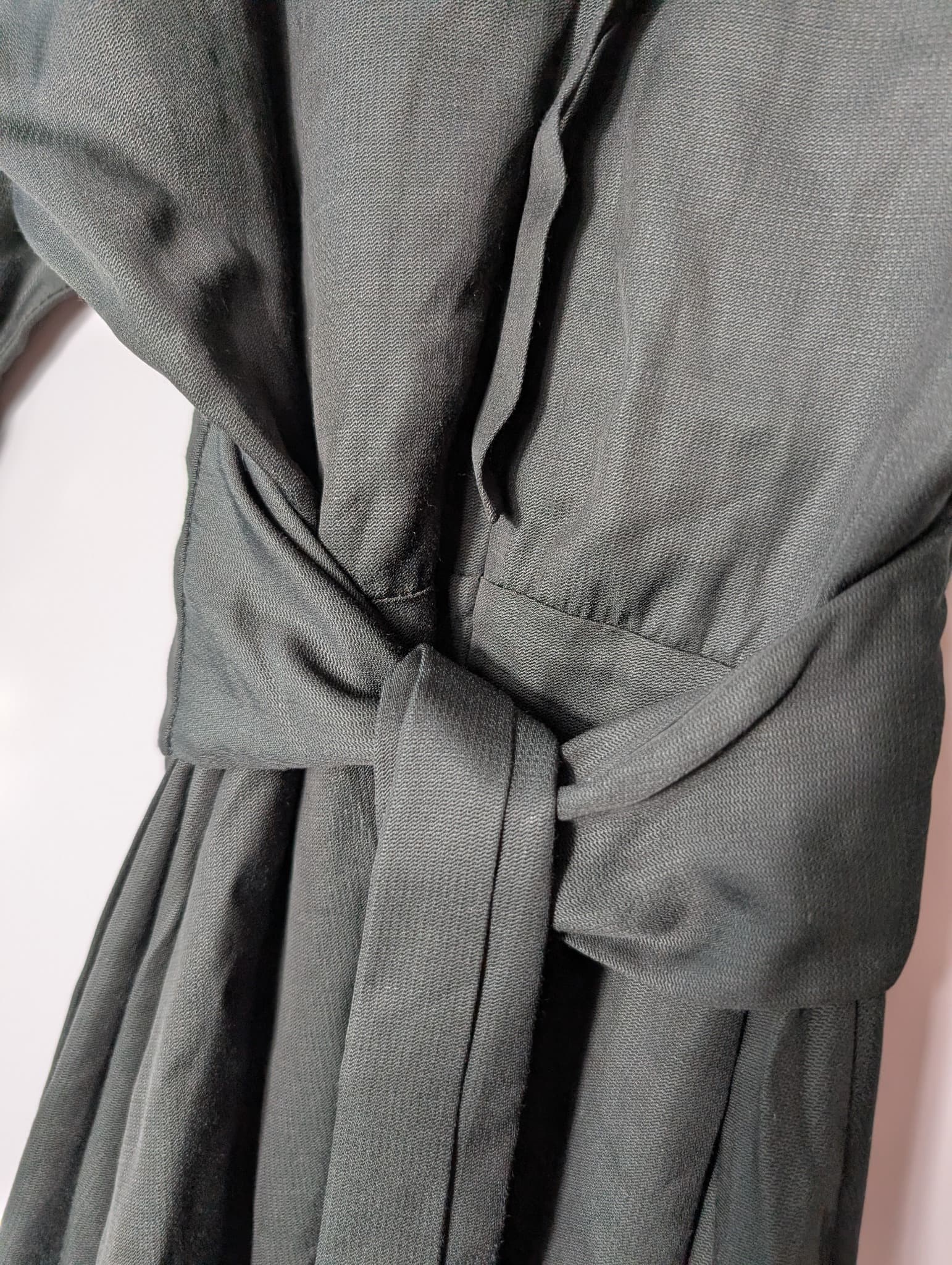 Ginger & Smart Satin Wrap Midi Dress Dark Green Size 8 — photo 5 of 8