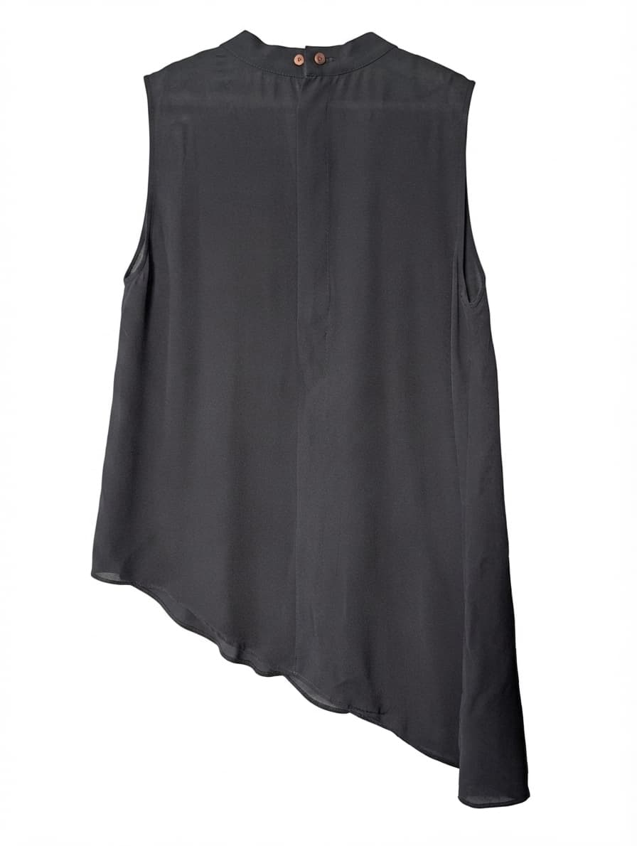 Ginger & Smart Silk Asymmetric Blouse Black Size 8 — photo 1 of 8