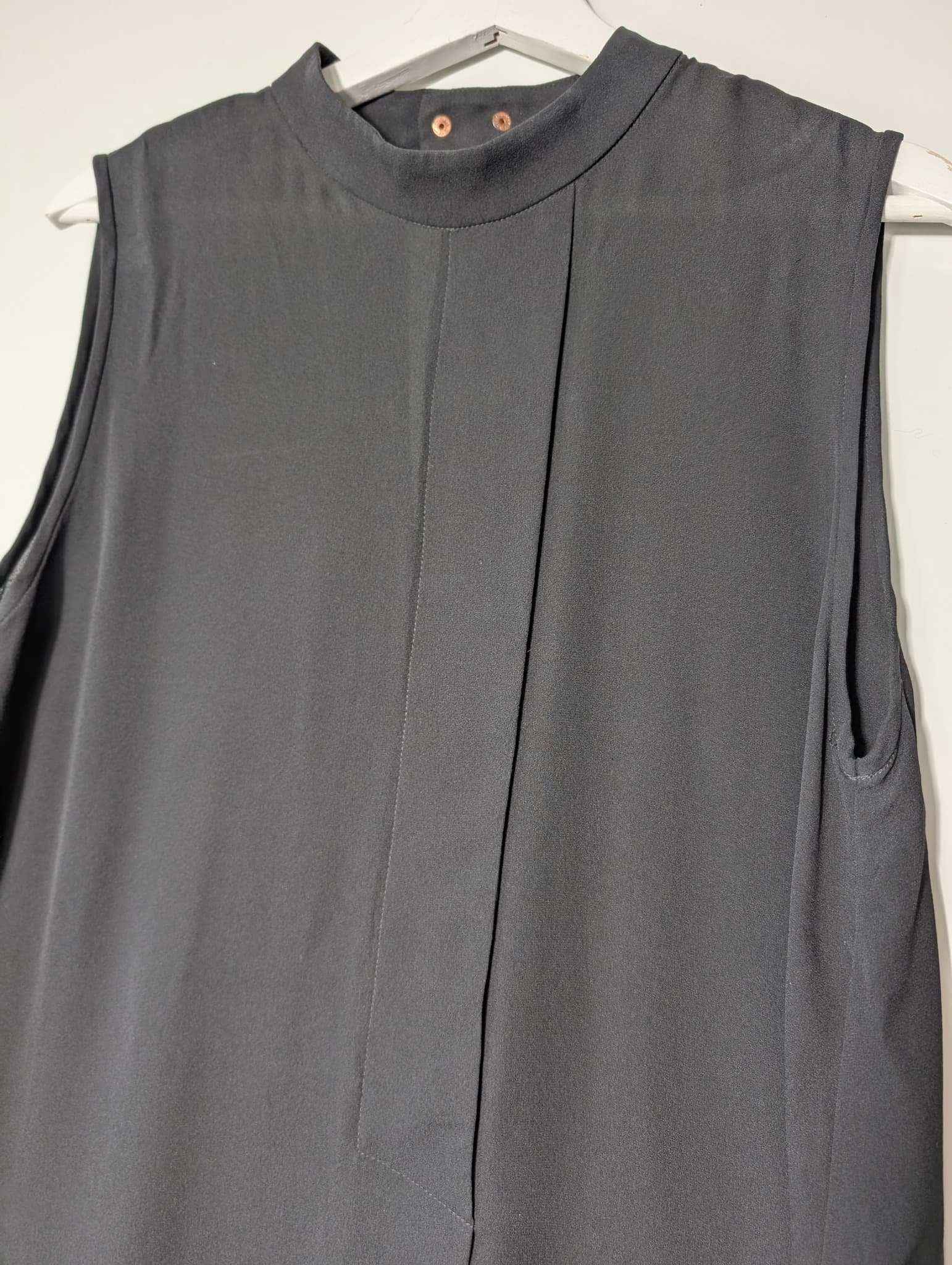 Ginger & Smart Silk Asymmetric Blouse Black Size 8 — photo 2 of 8