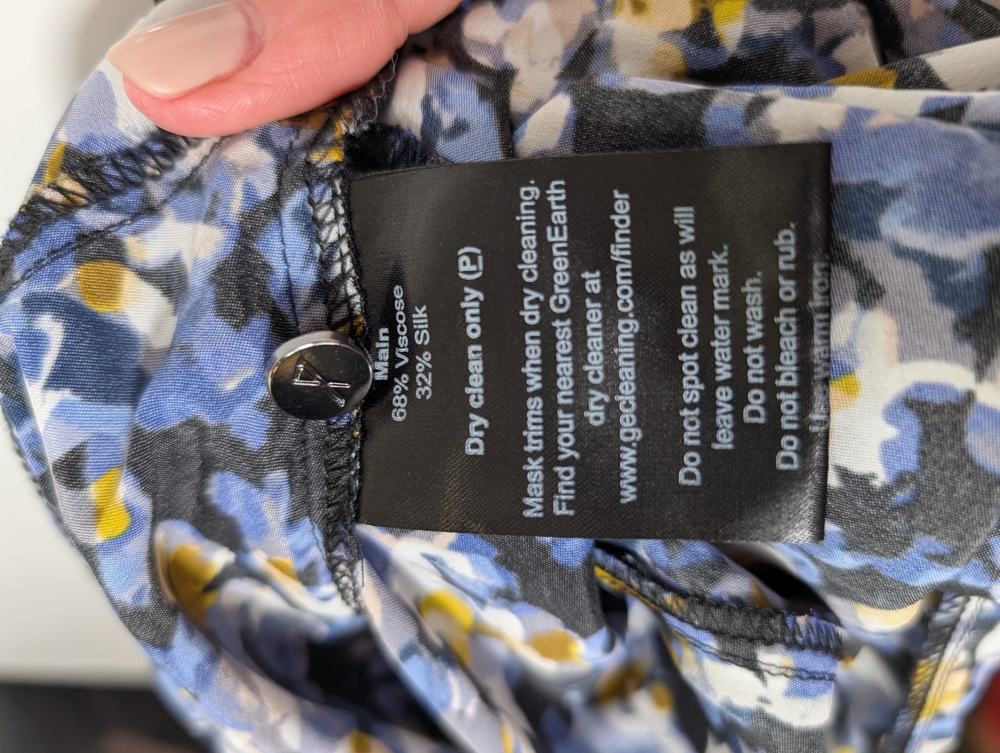 Ginger & Smart Silk Blend Floral Blouse Women's Size 10 — photo 7 of 8