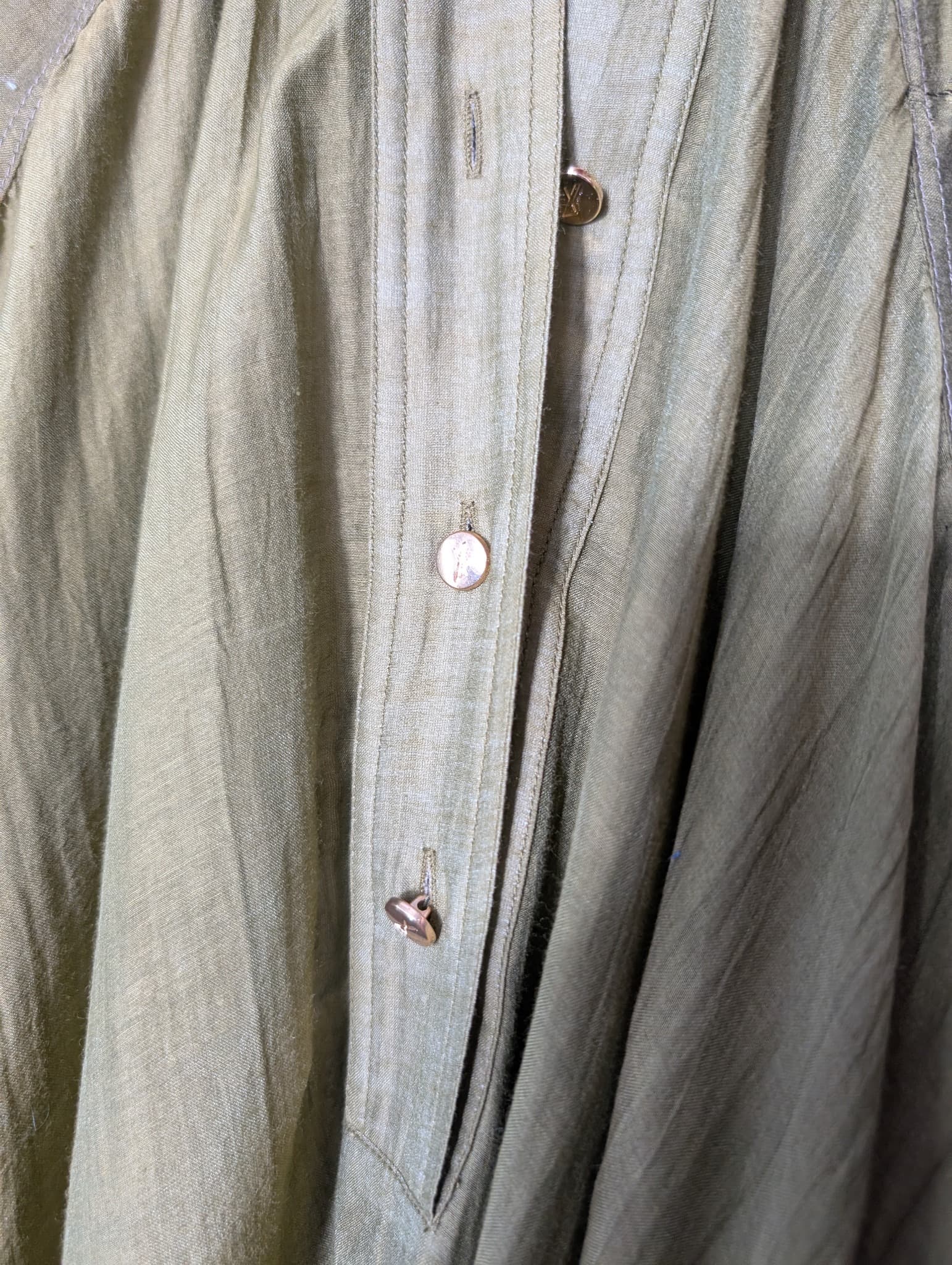Ginger & Smart Silk Blouse and Slip Set Olive Green Size 8 — photo 3 of 7