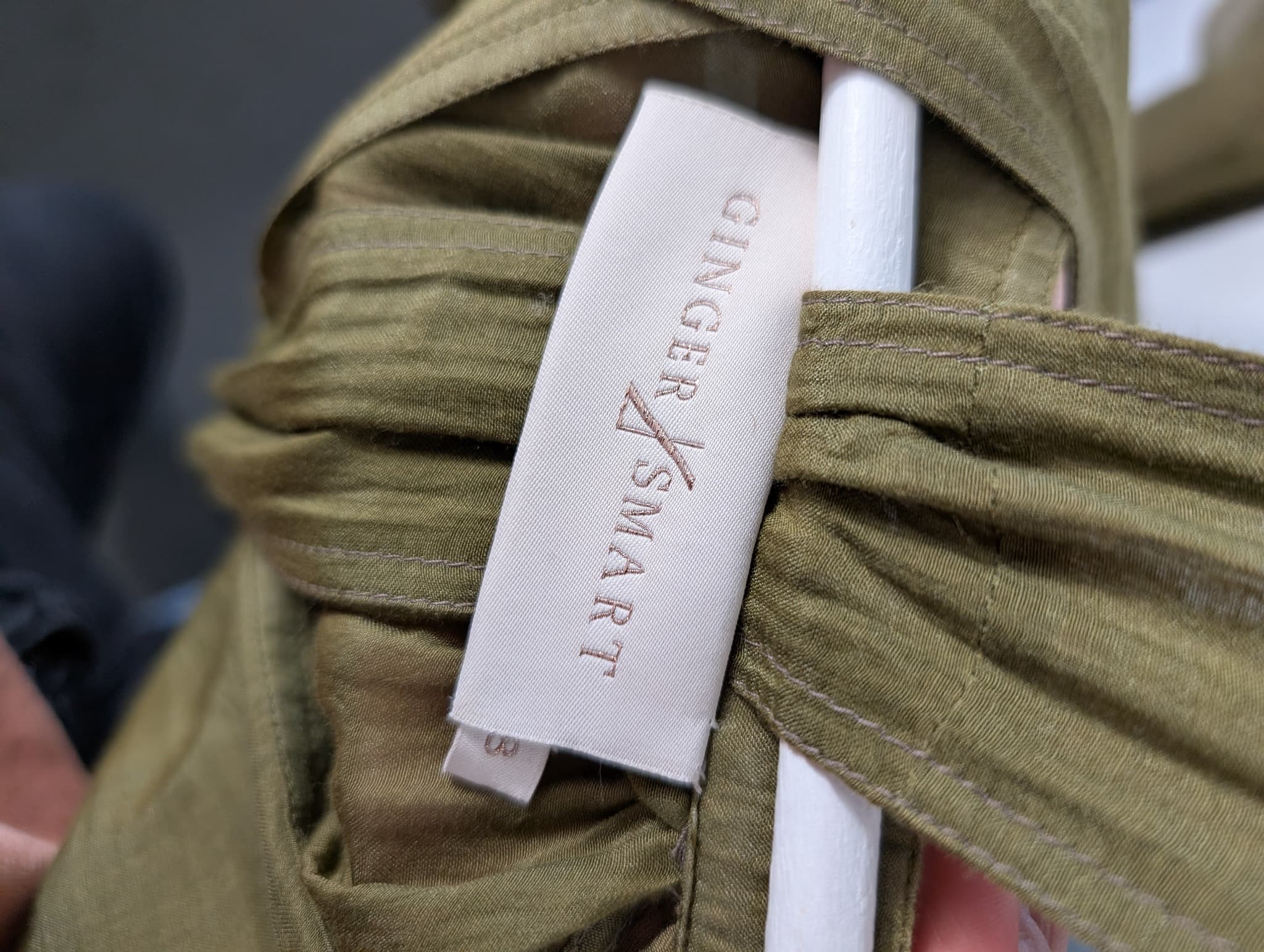 Ginger & Smart Silk Blouse and Slip Set Olive Green Size 8 — photo 5 of 7