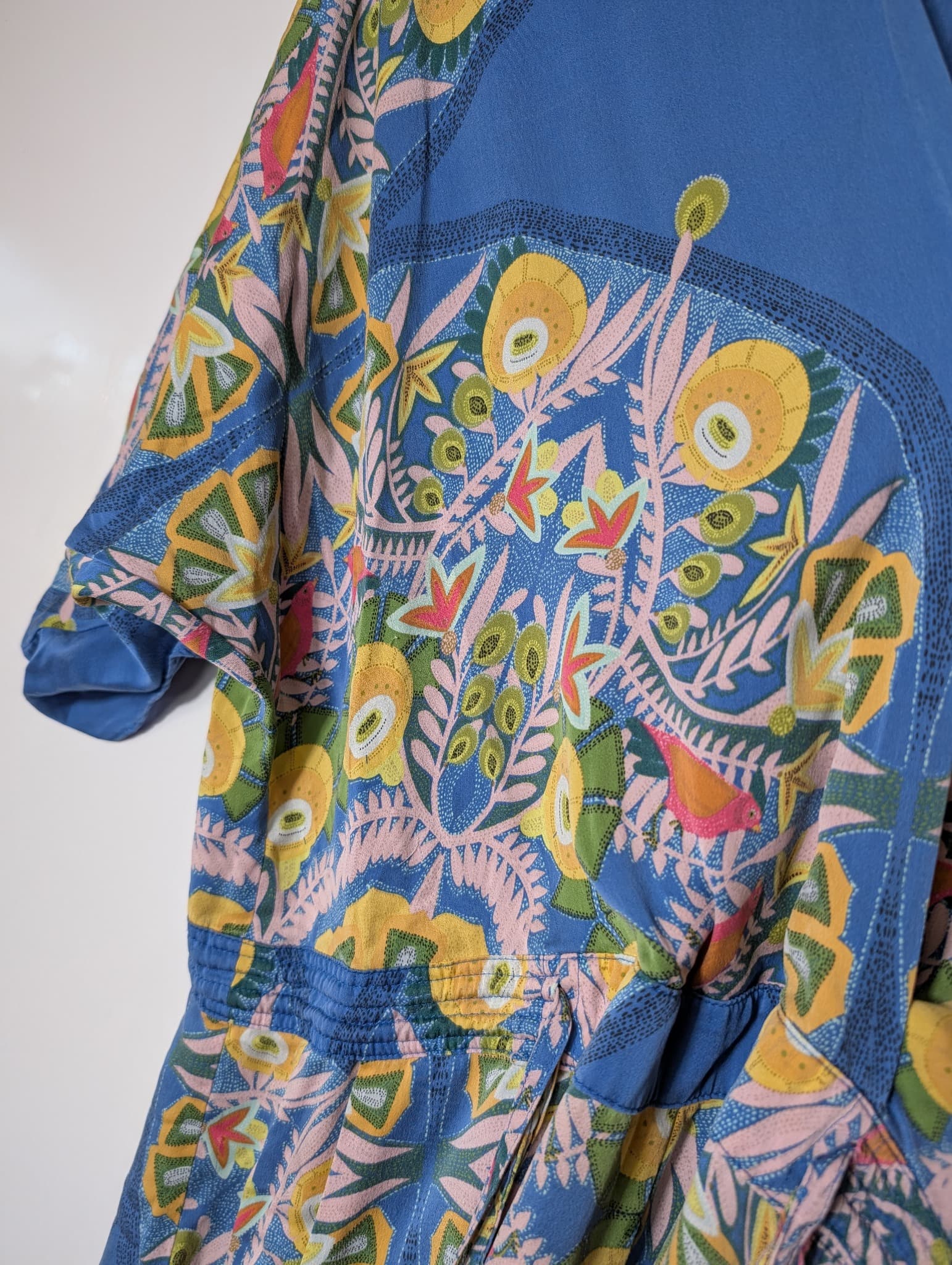 Ginger & Smart Silk Floral Wrap Dress Blue AU 10 — photo 2 of 8