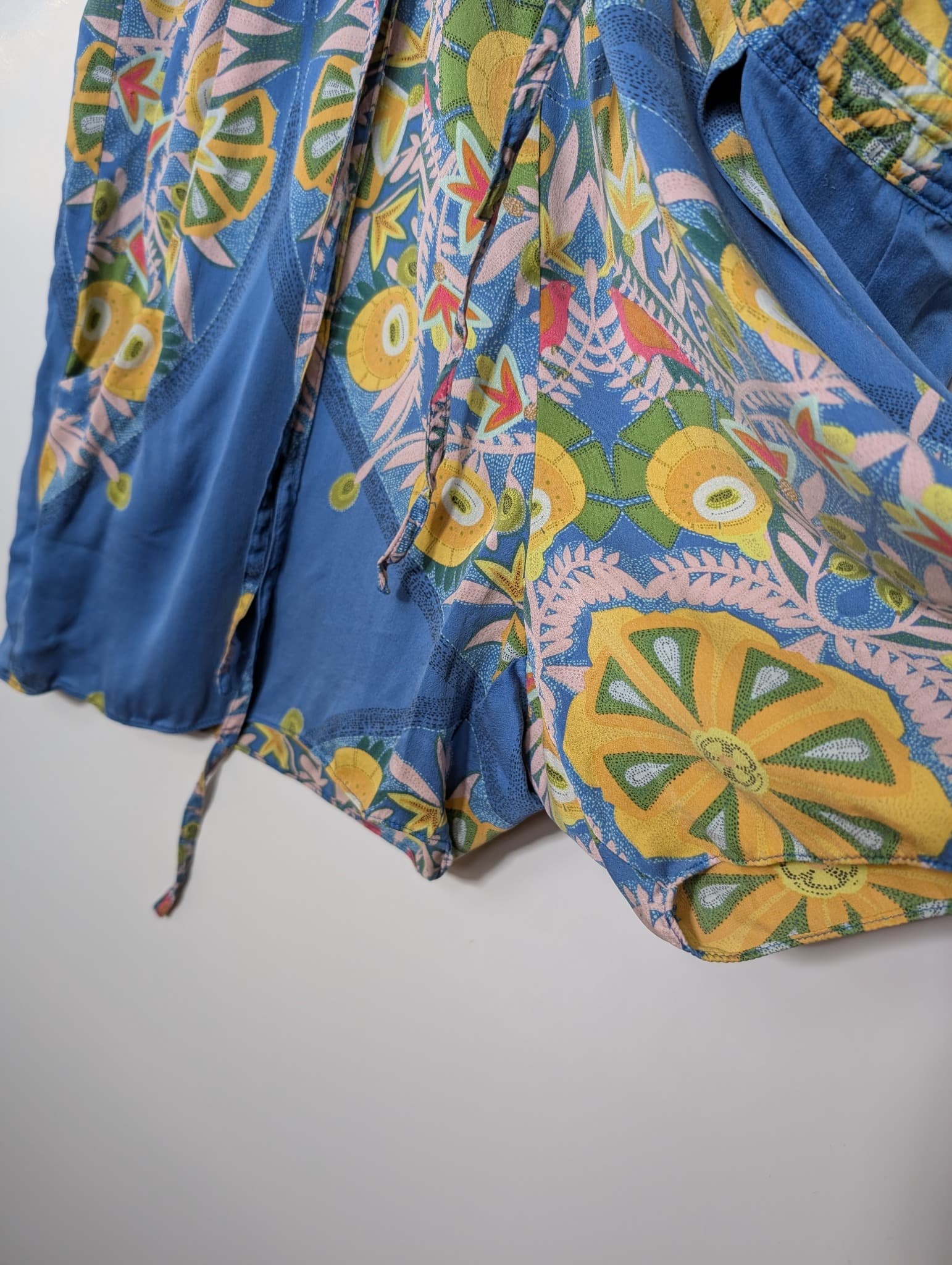 Ginger & Smart Silk Floral Wrap Dress Blue AU 10 — photo 4 of 8
