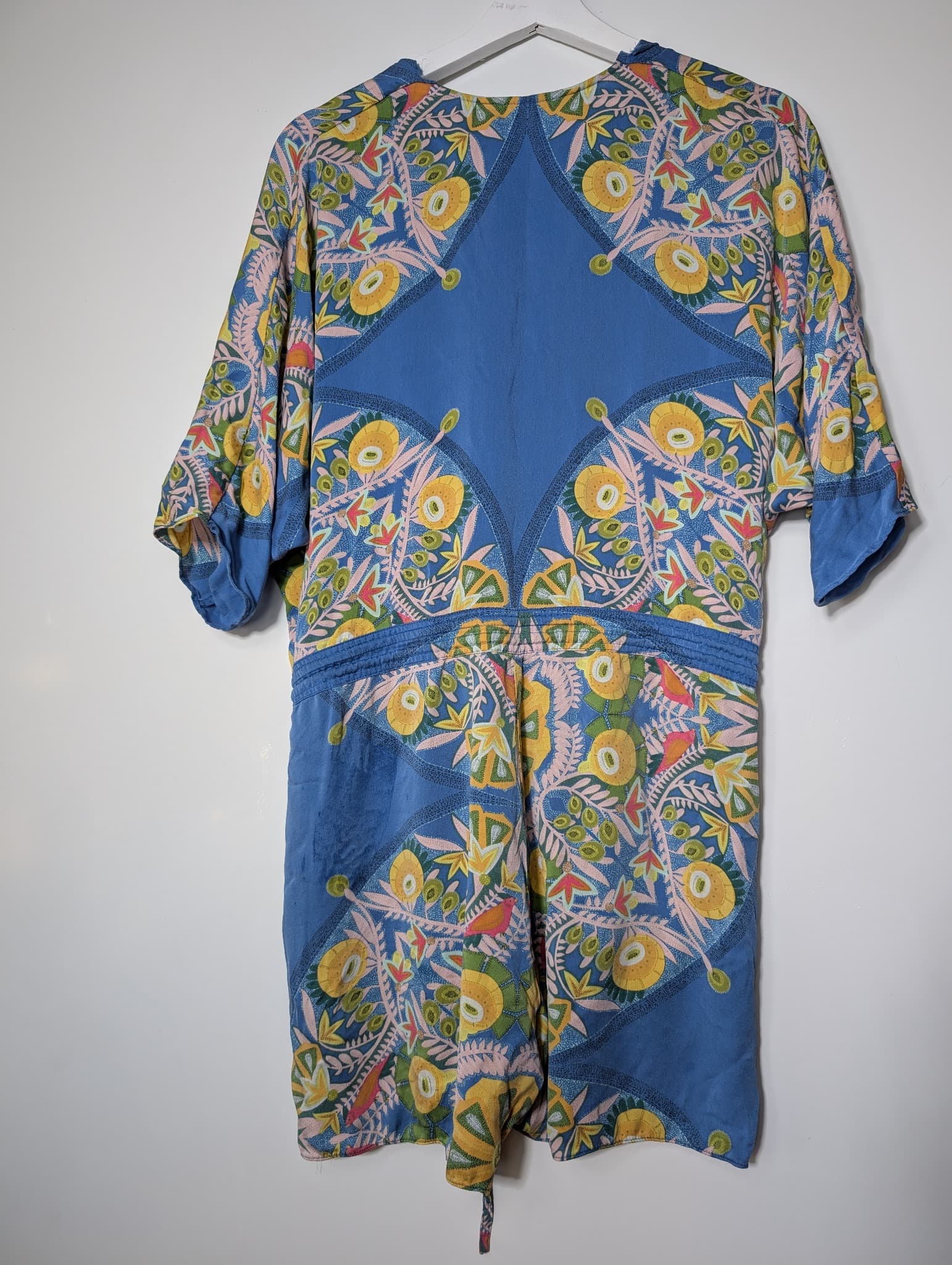 Ginger & Smart Silk Floral Wrap Dress Blue AU 10 — photo 5 of 8