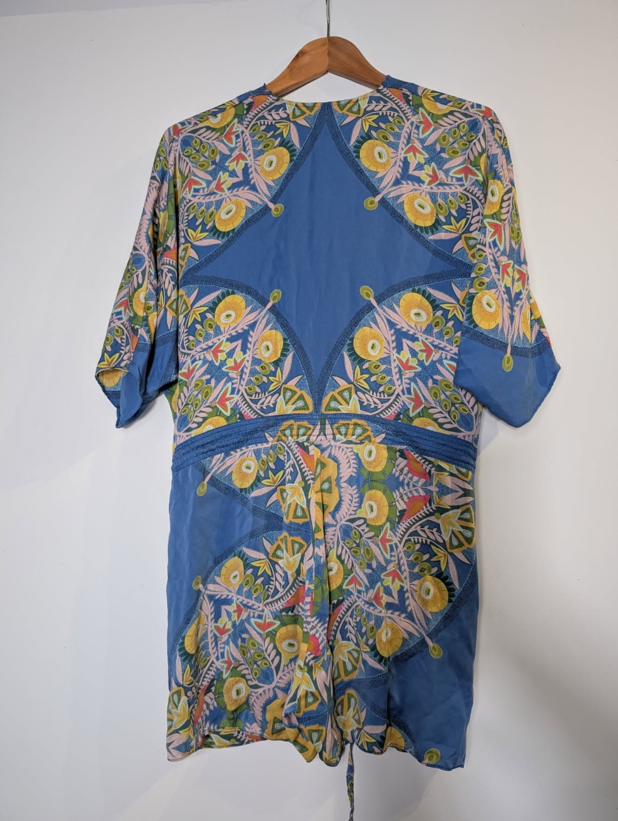 Ginger & Smart Silk Wrap Dress - Blue Floral Print — photo 3 of 7