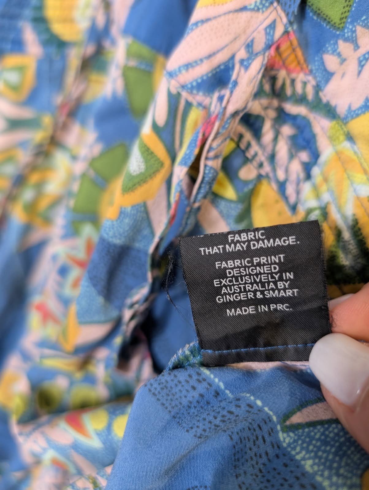 Ginger & Smart Silk Wrap Dress - Blue Floral Print — photo 4 of 7