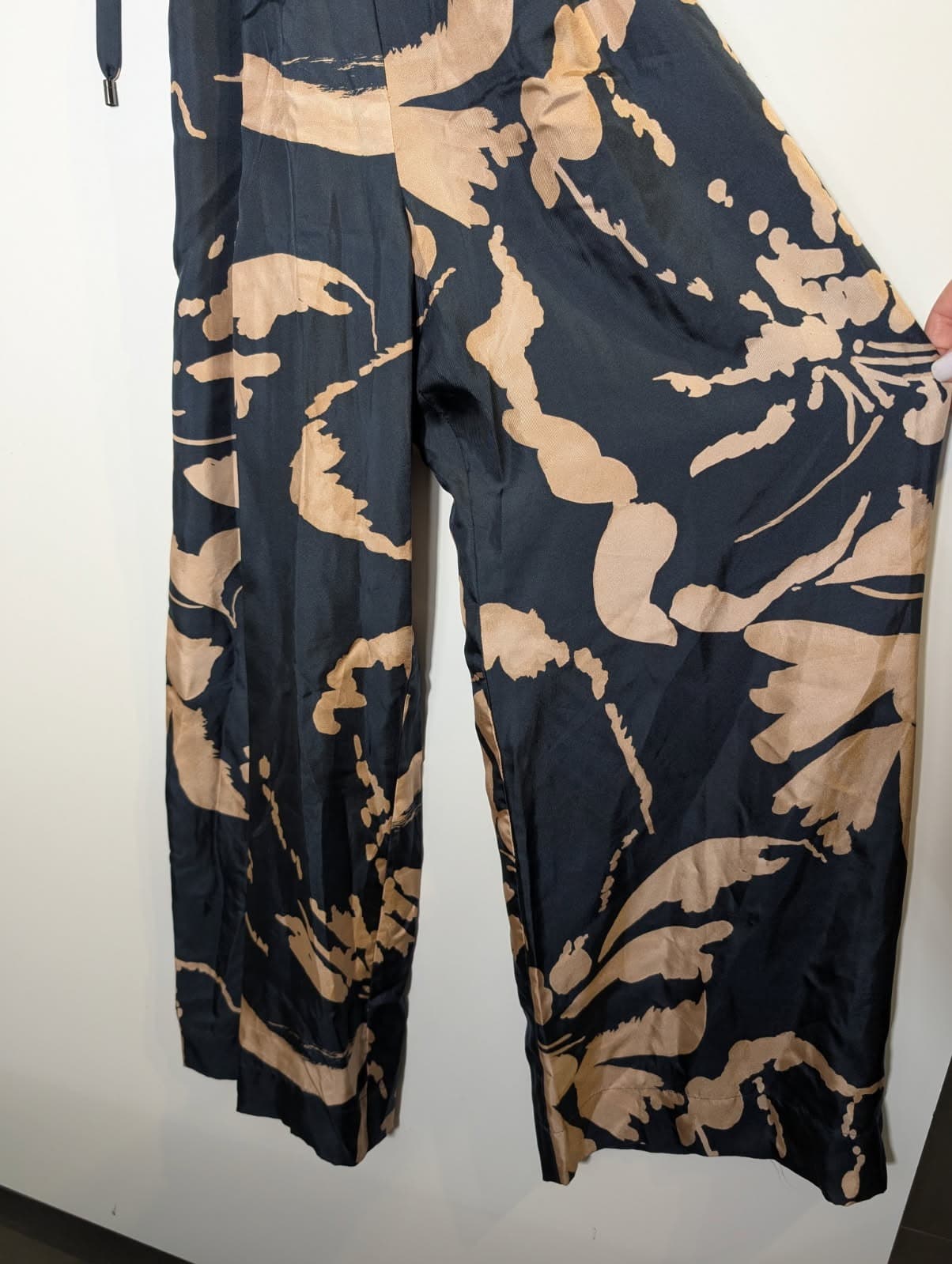 Ginger & Smart Silk Wrap Maxi Dress - Black & Tan Floral — photo 5 of 7