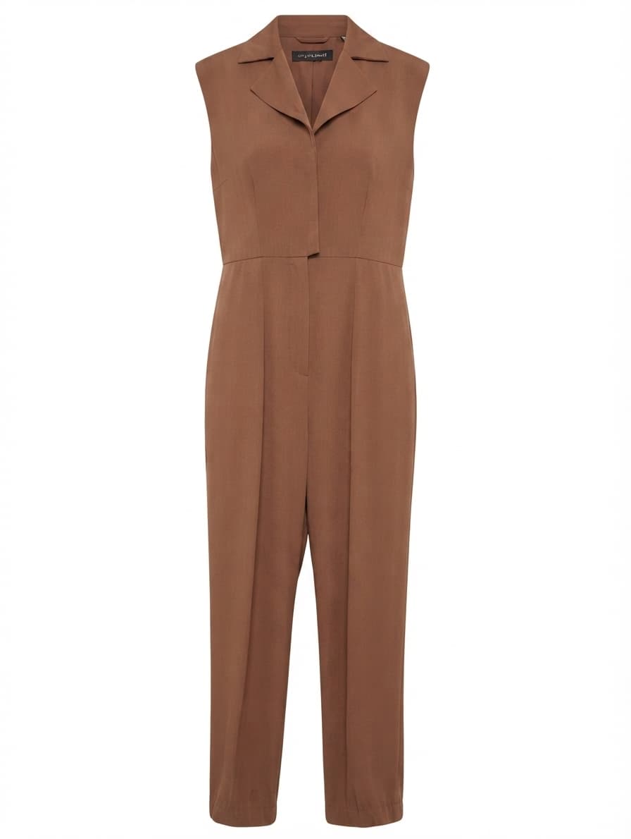 Ginger & Smart Sleeveless Collared Jumpsuit Brown Women's Size 8 — photo 1 of 9