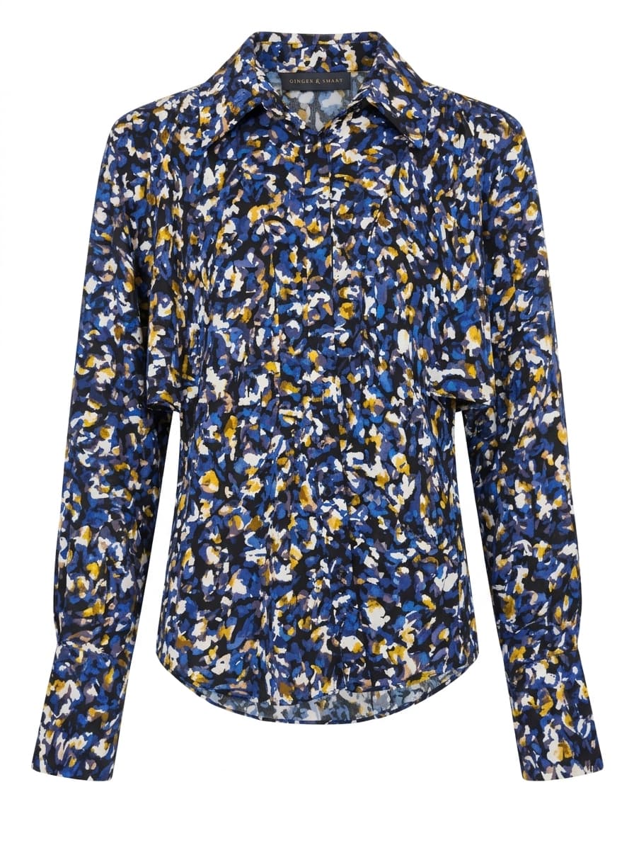 Ginger & Smart Women's Floral Silk Blend Button-Down Blouse - Size 10 — photo 1 of 8