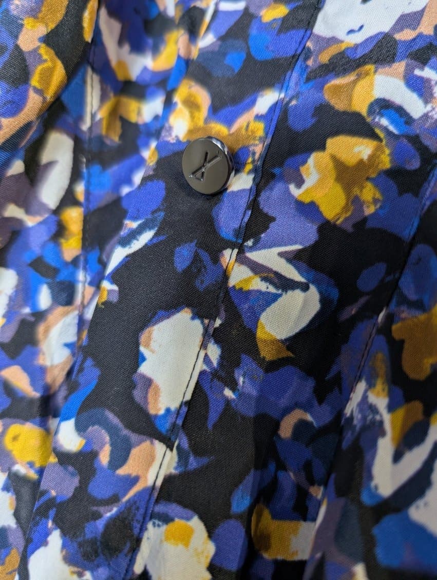 Ginger & Smart Women's Floral Silk Blend Button-Down Blouse - Size 10 — photo 4 of 8